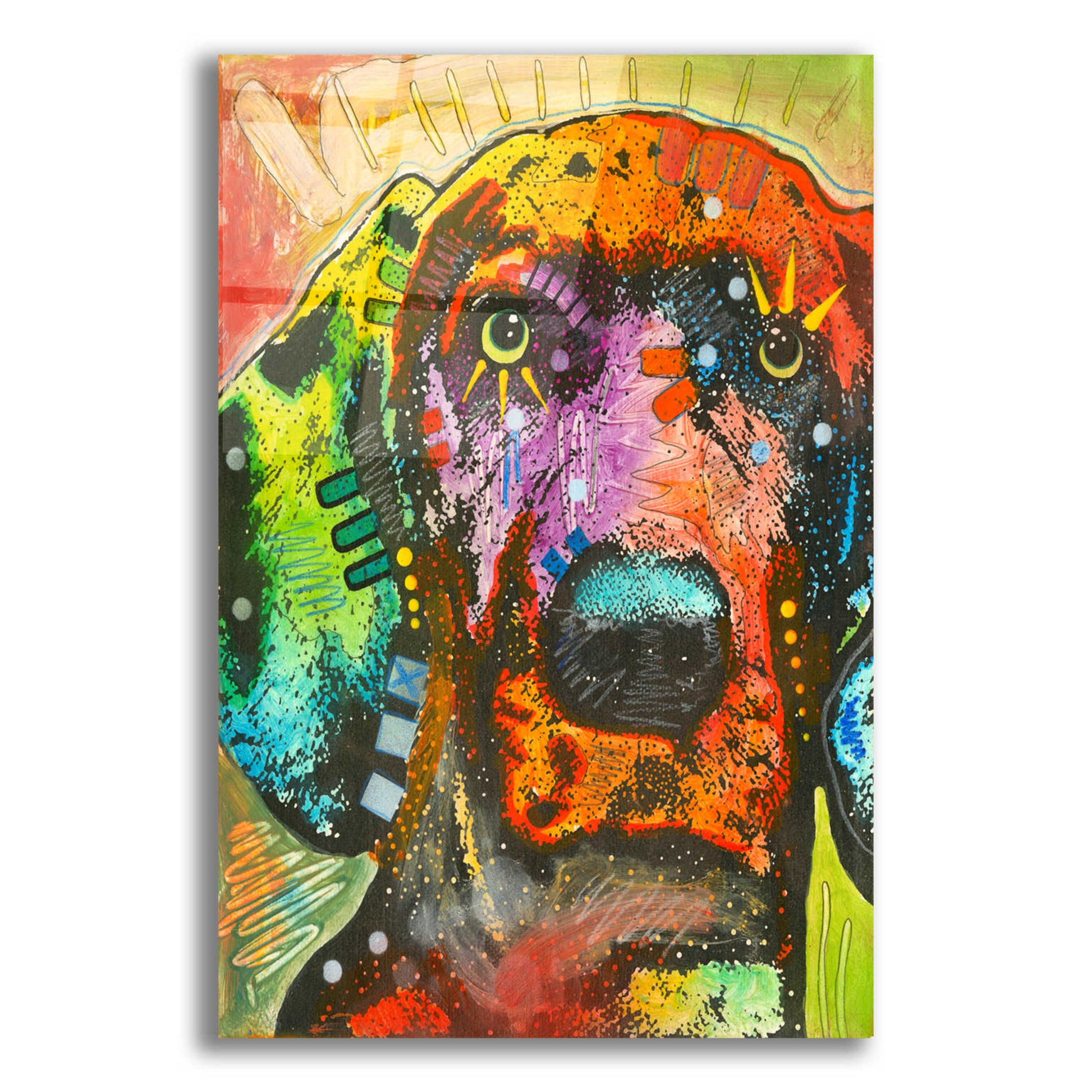 Epic Art 'Gazing Puppy Love' by Dean Russo, Acrylic Glass Wall Art,12x16