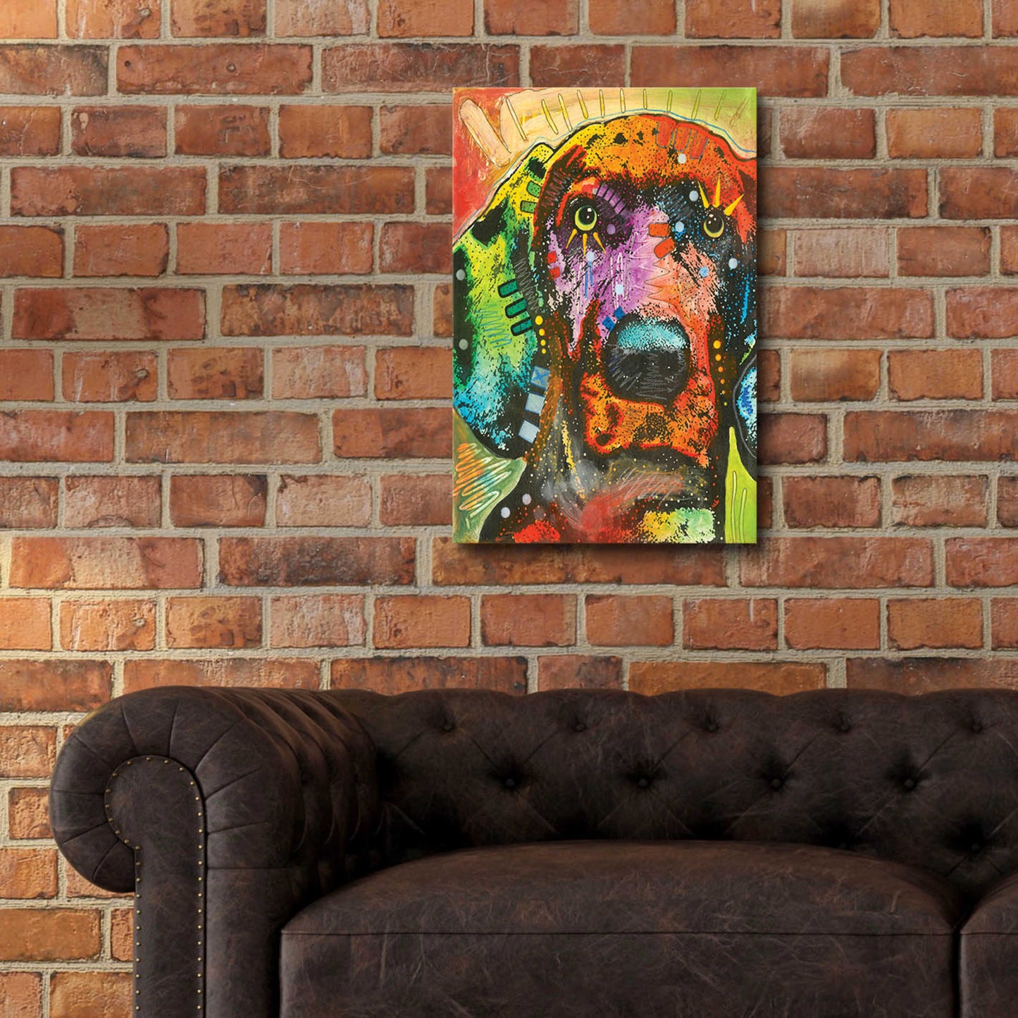 Epic Art 'Gazing Puppy Love' by Dean Russo, Acrylic Glass Wall Art,16x24