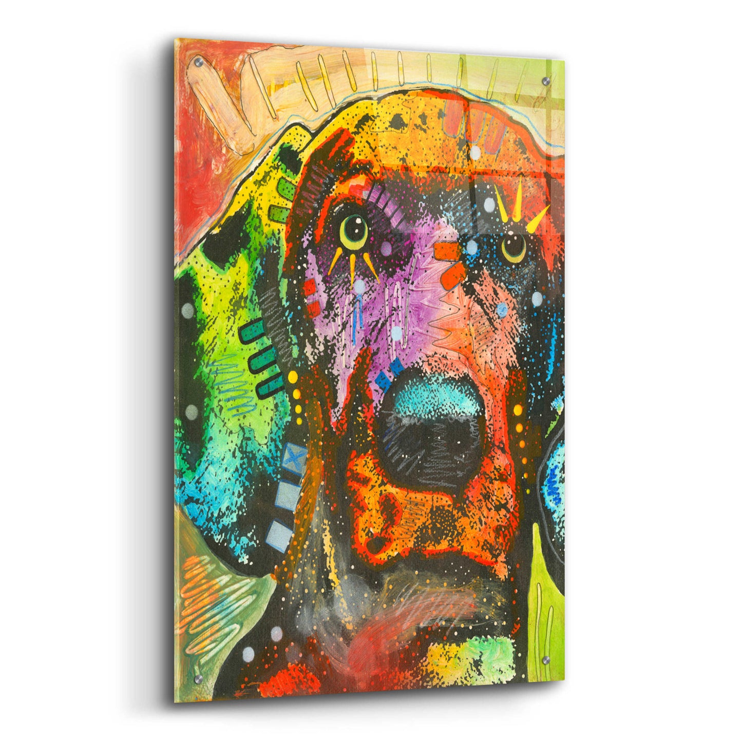 Epic Art 'Gazing Puppy Love' by Dean Russo, Acrylic Glass Wall Art,24x36