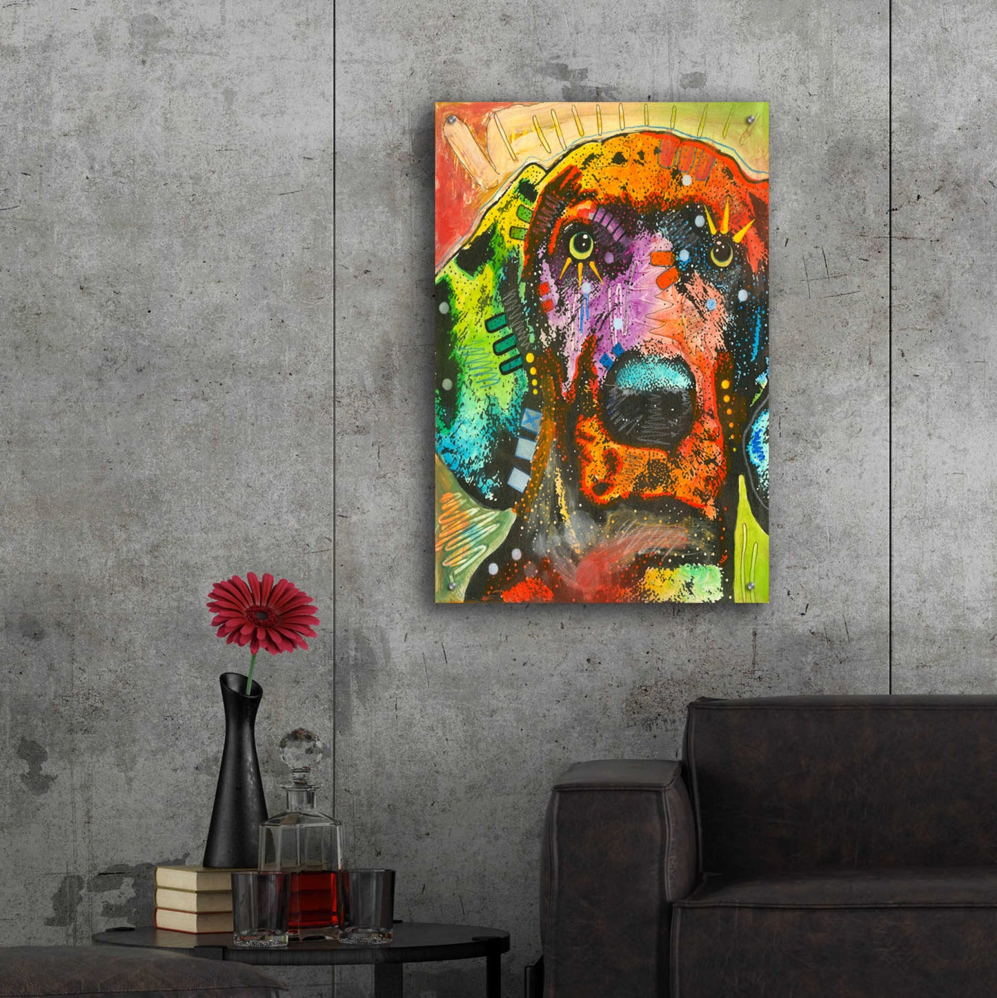 Epic Art 'Gazing Puppy Love' by Dean Russo, Acrylic Glass Wall Art,24x36