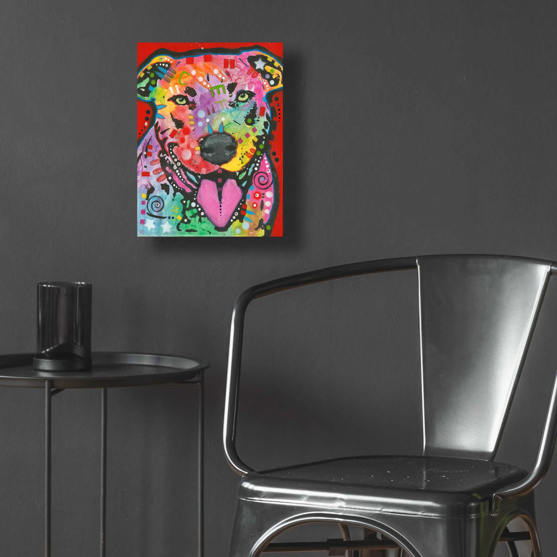 Epic Art 'Pit Bull Lick' by Dean Russo, Acrylic Glass Wall Art,12x16