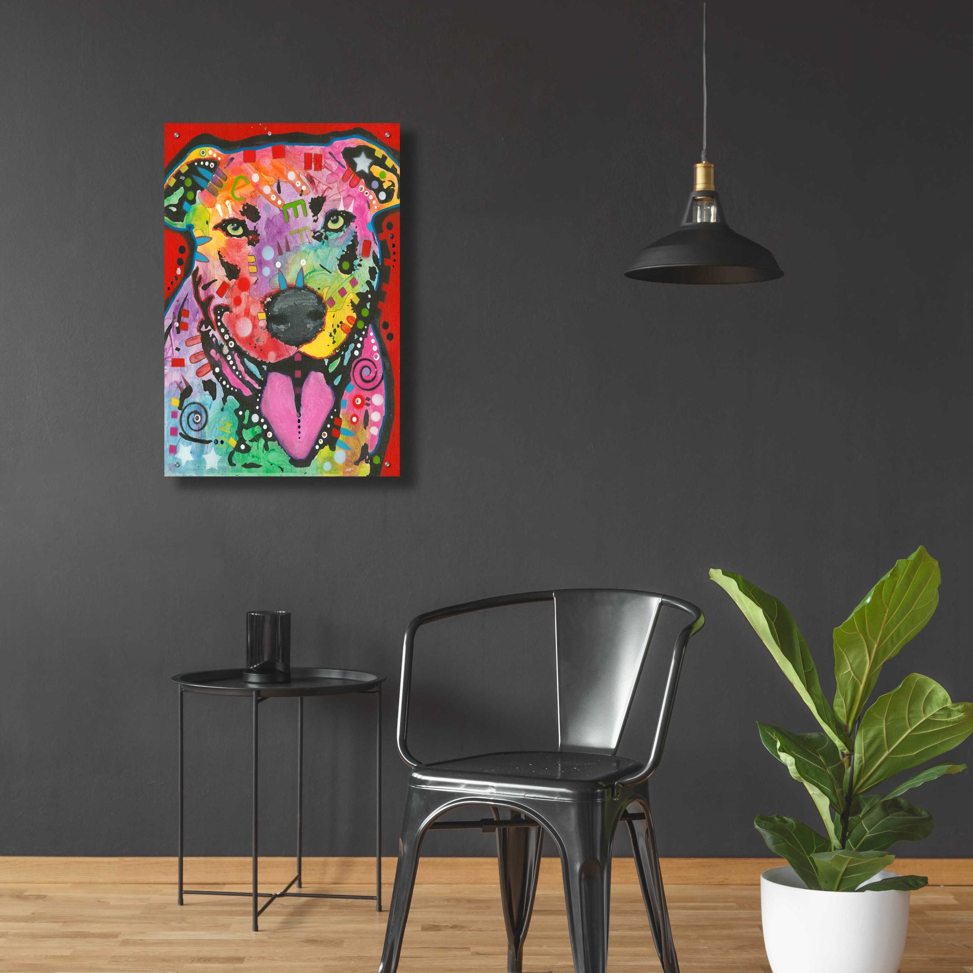 Epic Art 'Pit Bull Lick' by Dean Russo, Acrylic Glass Wall Art,24x36