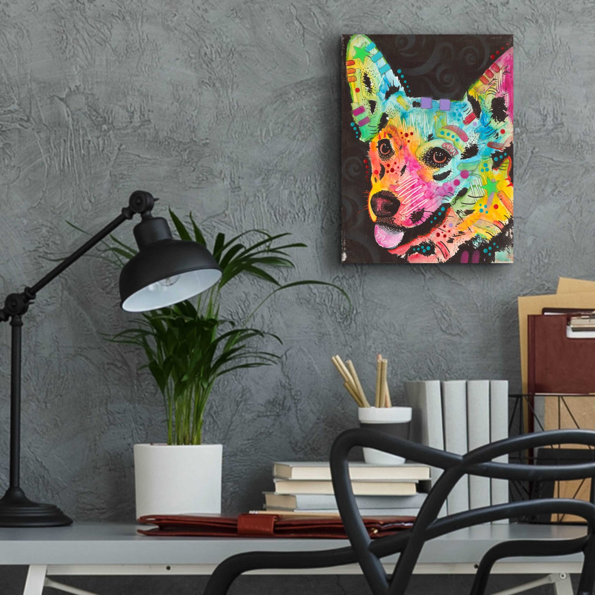 Epic Art 'Corgi Pup' by Dean Russo, Acrylic Glass Wall Art,12x16