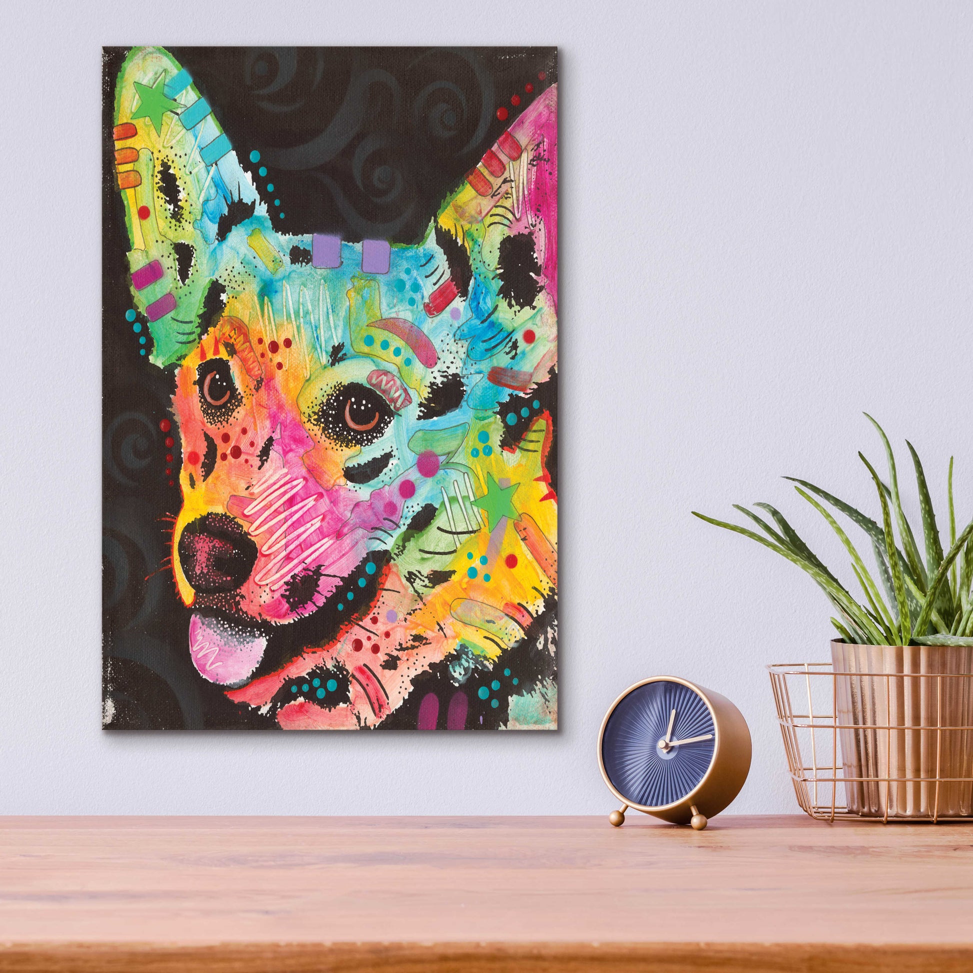 Epic Art 'Corgi Pup' by Dean Russo, Acrylic Glass Wall Art,12x16