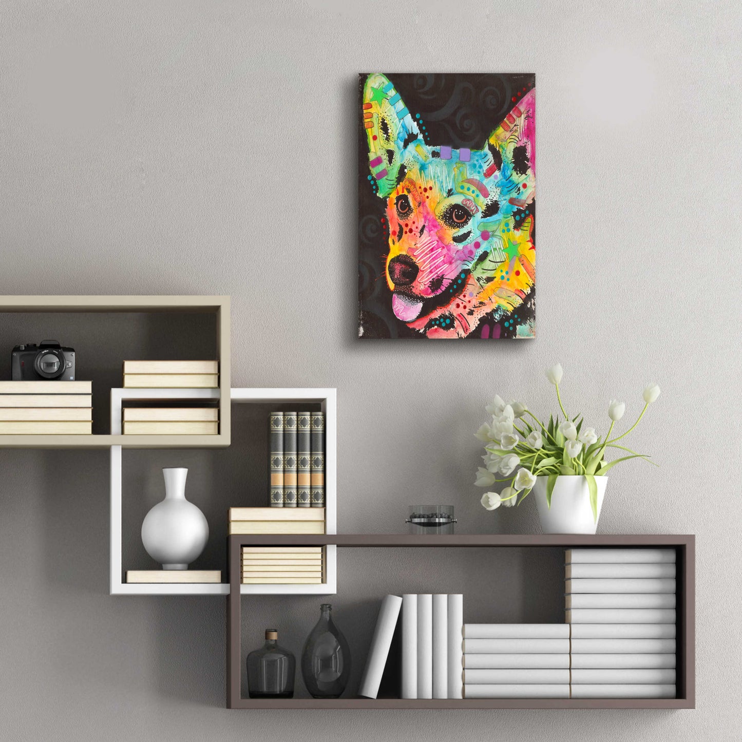 Epic Art 'Corgi Pup' by Dean Russo, Acrylic Glass Wall Art,16x24