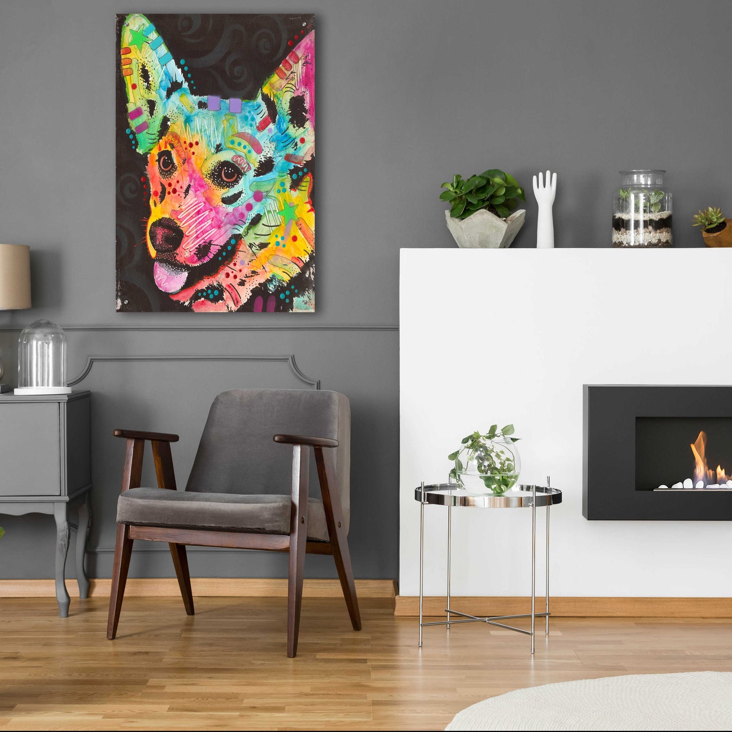 Epic Art 'Corgi Pup' by Dean Russo, Acrylic Glass Wall Art,24x36