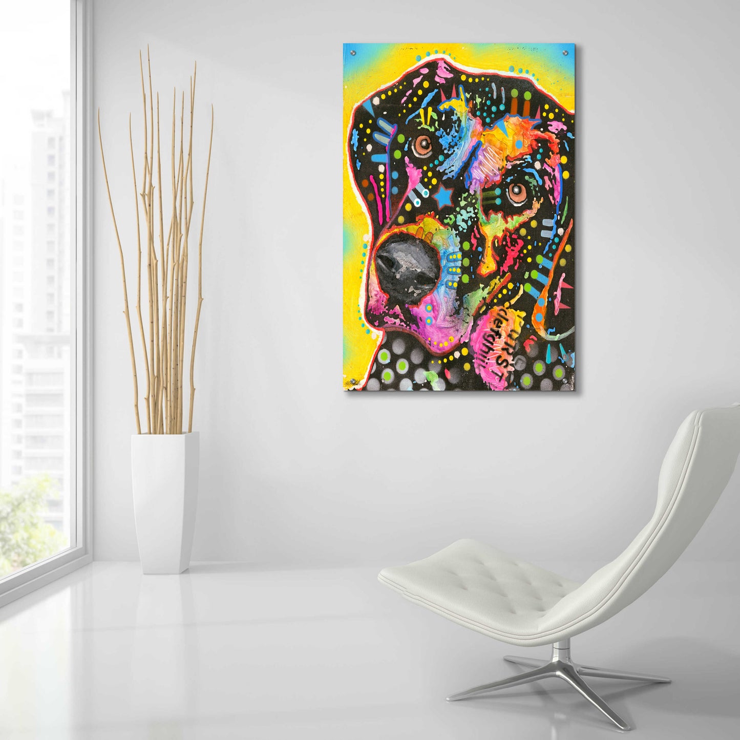 Epic Art 'Lab Love 3' by Dean Russo, Acrylic Glass Wall Art,24x36