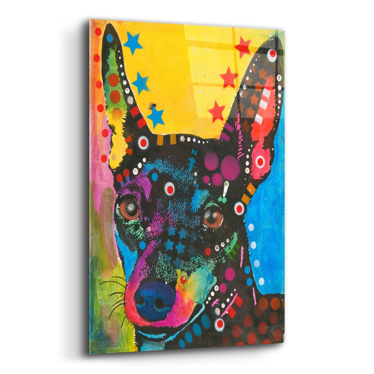 Epic Art 'Portrait of a Pup' by Dean Russo, Acrylic Glass Wall Art,12x16