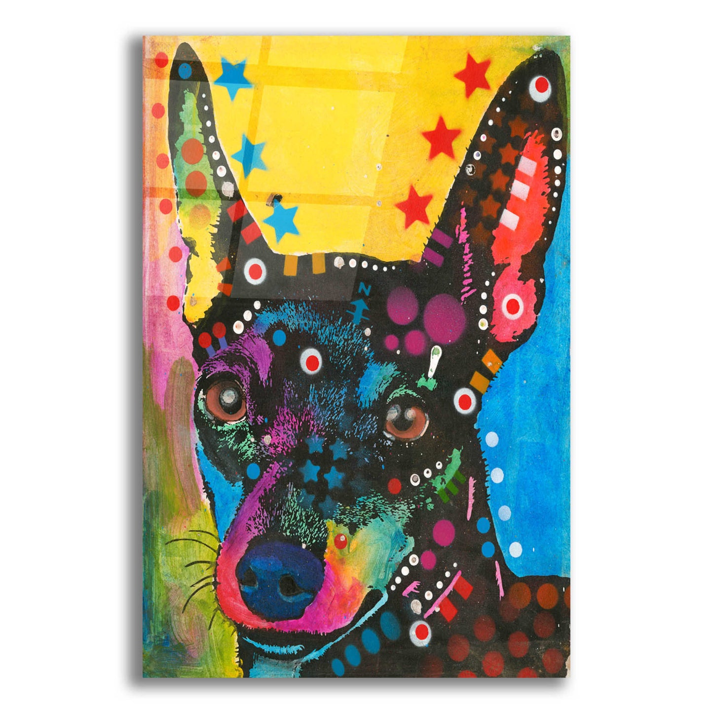 Epic Art 'Portrait of a Pup' by Dean Russo, Acrylic Glass Wall Art,12x16