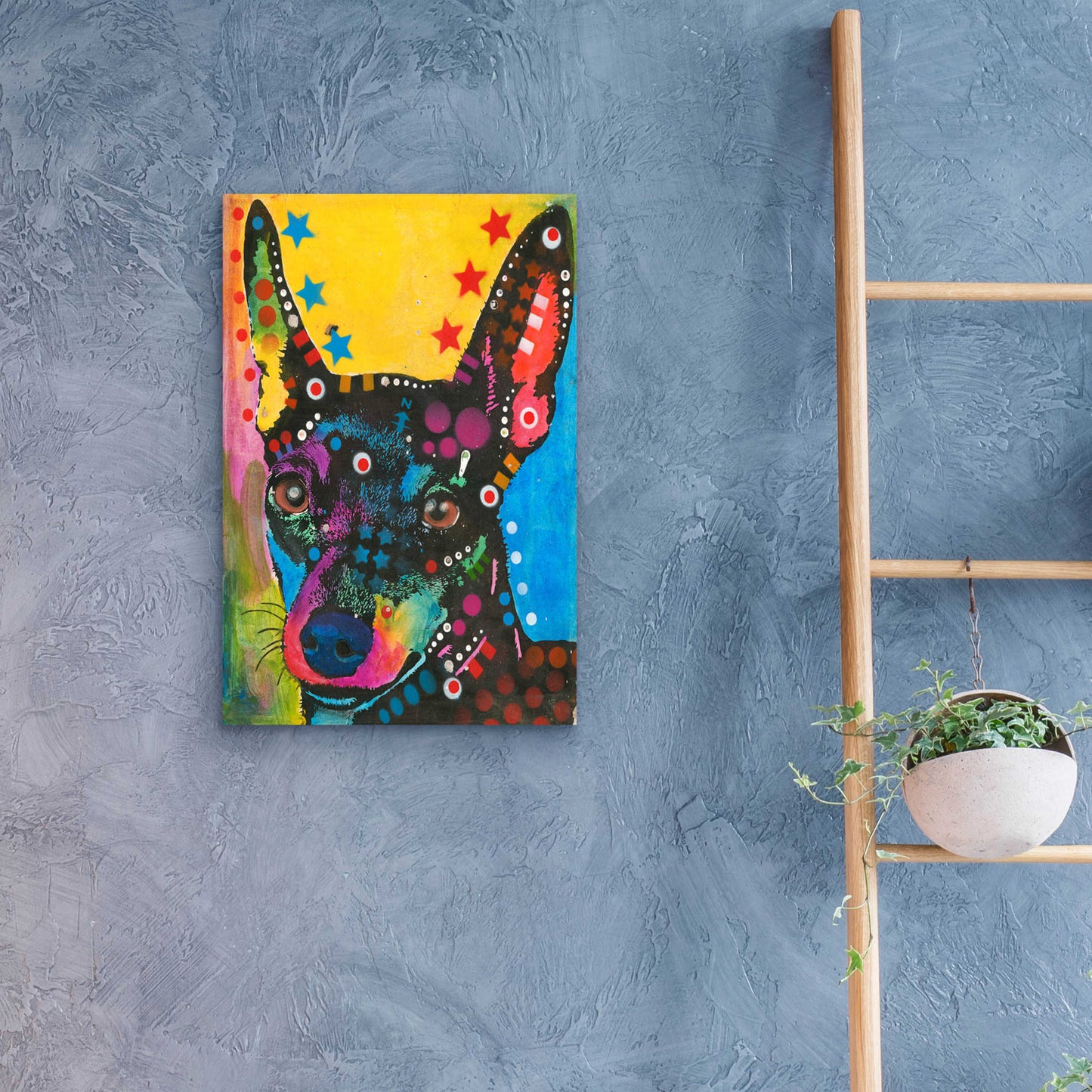 Epic Art 'Portrait of a Pup' by Dean Russo, Acrylic Glass Wall Art,16x24