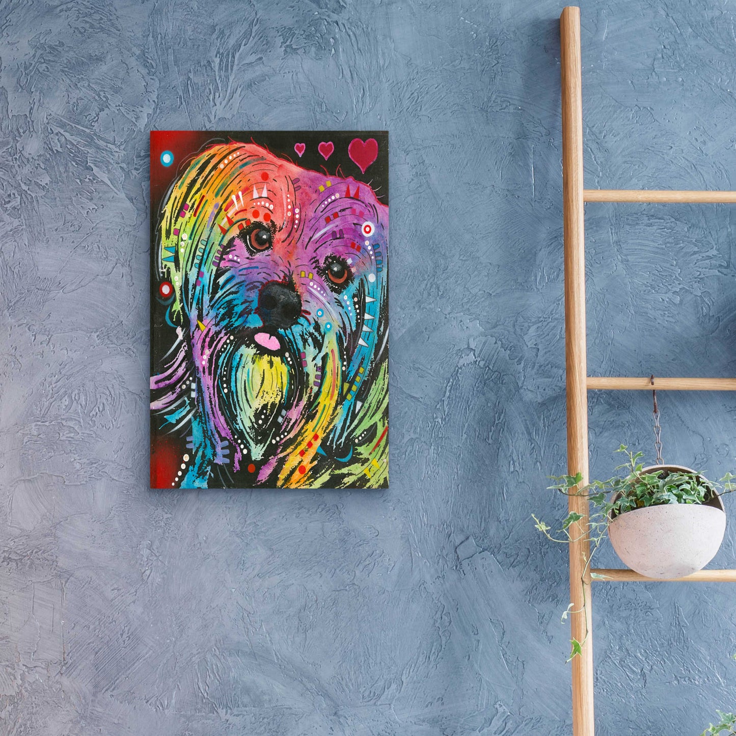 Epic Art 'Maltese Pup' by Dean Russo, Acrylic Glass Wall Art,16x24