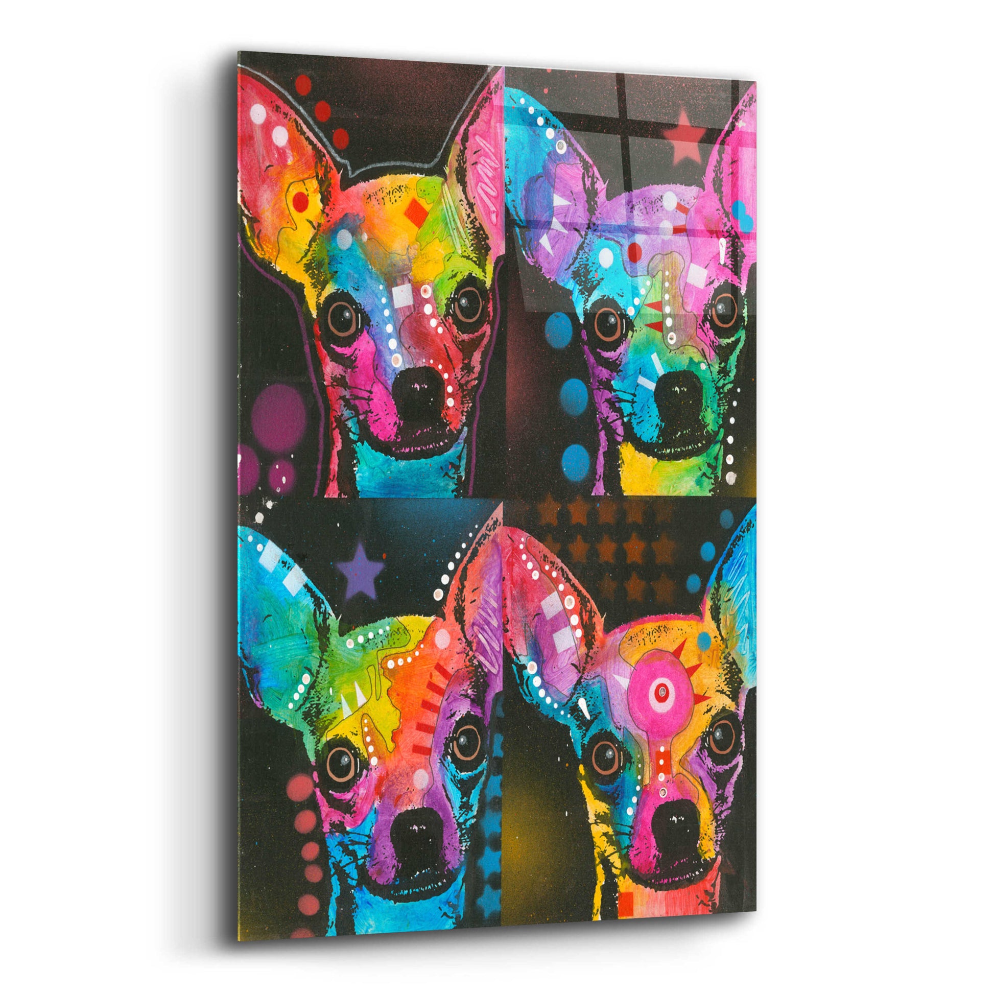 Epic Art 'Chihuahua 4 UP' by Dean Russo, Acrylic Glass Wall Art,12x16