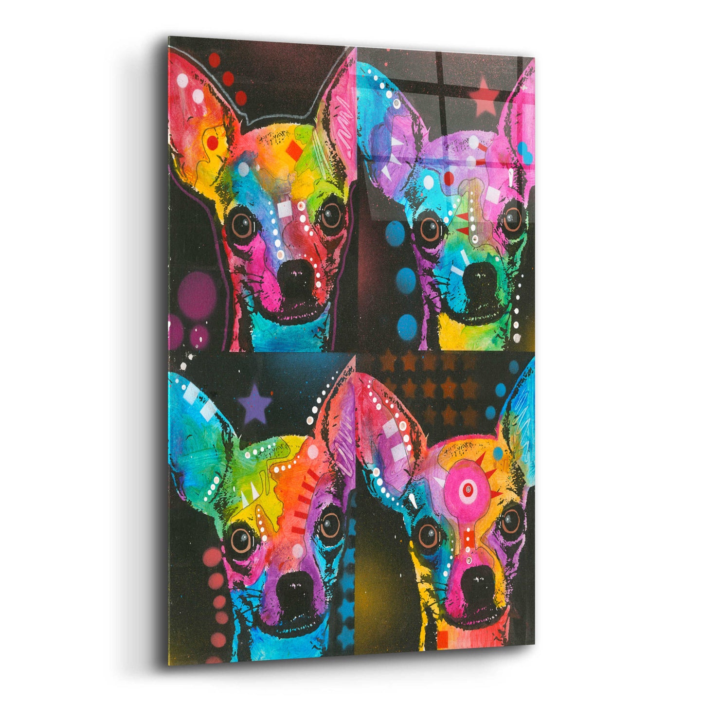 Epic Art 'Chihuahua 4 UP' by Dean Russo, Acrylic Glass Wall Art,16x24