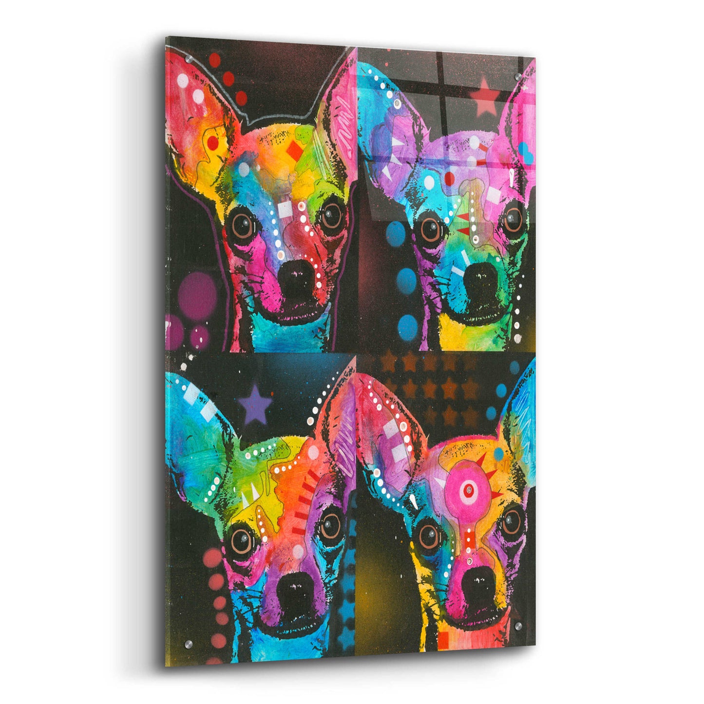 Epic Art 'Chihuahua 4 UP' by Dean Russo, Acrylic Glass Wall Art,24x36