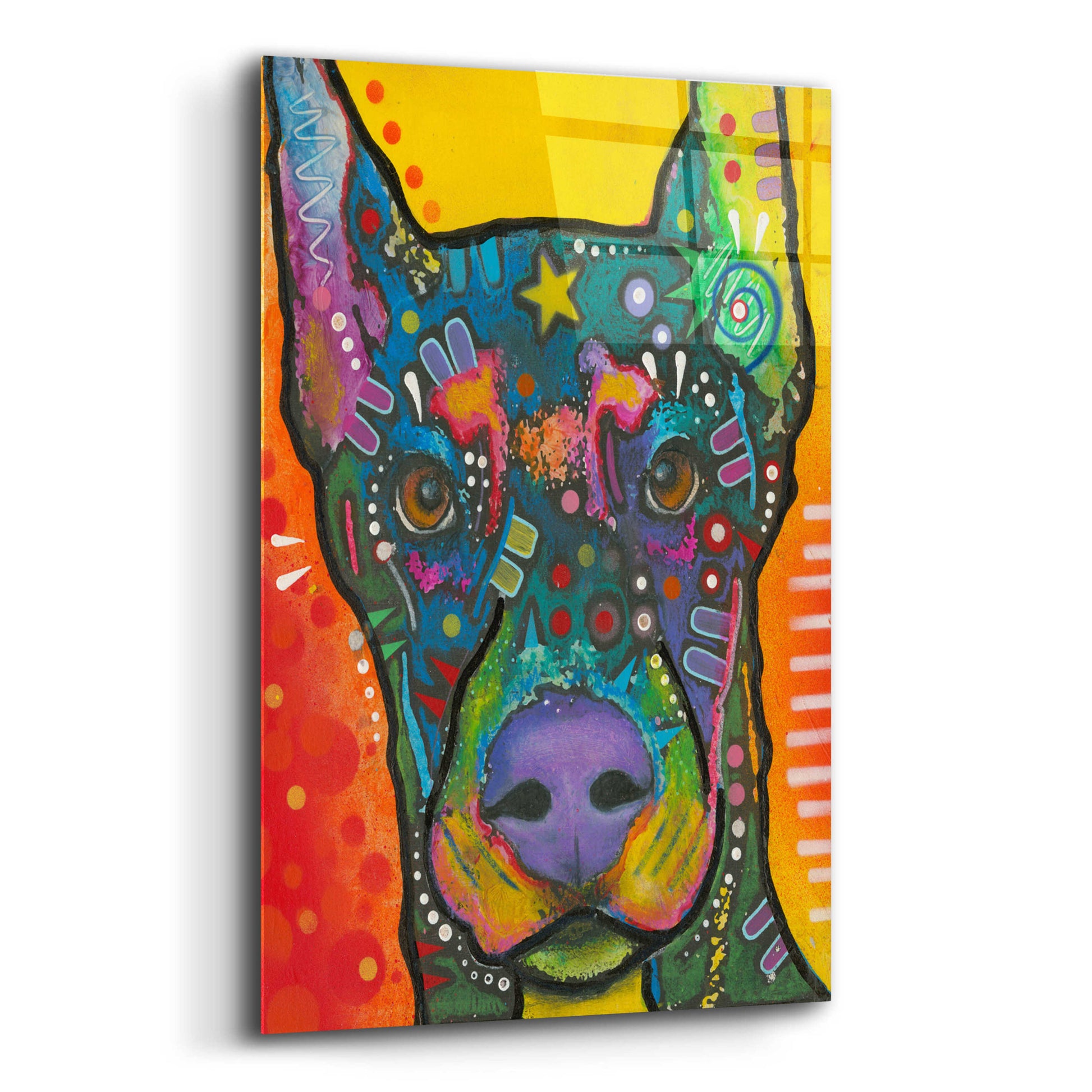 Epic Art 'ears perked' by Dean Russo, Acrylic Glass Wall Art,12x16