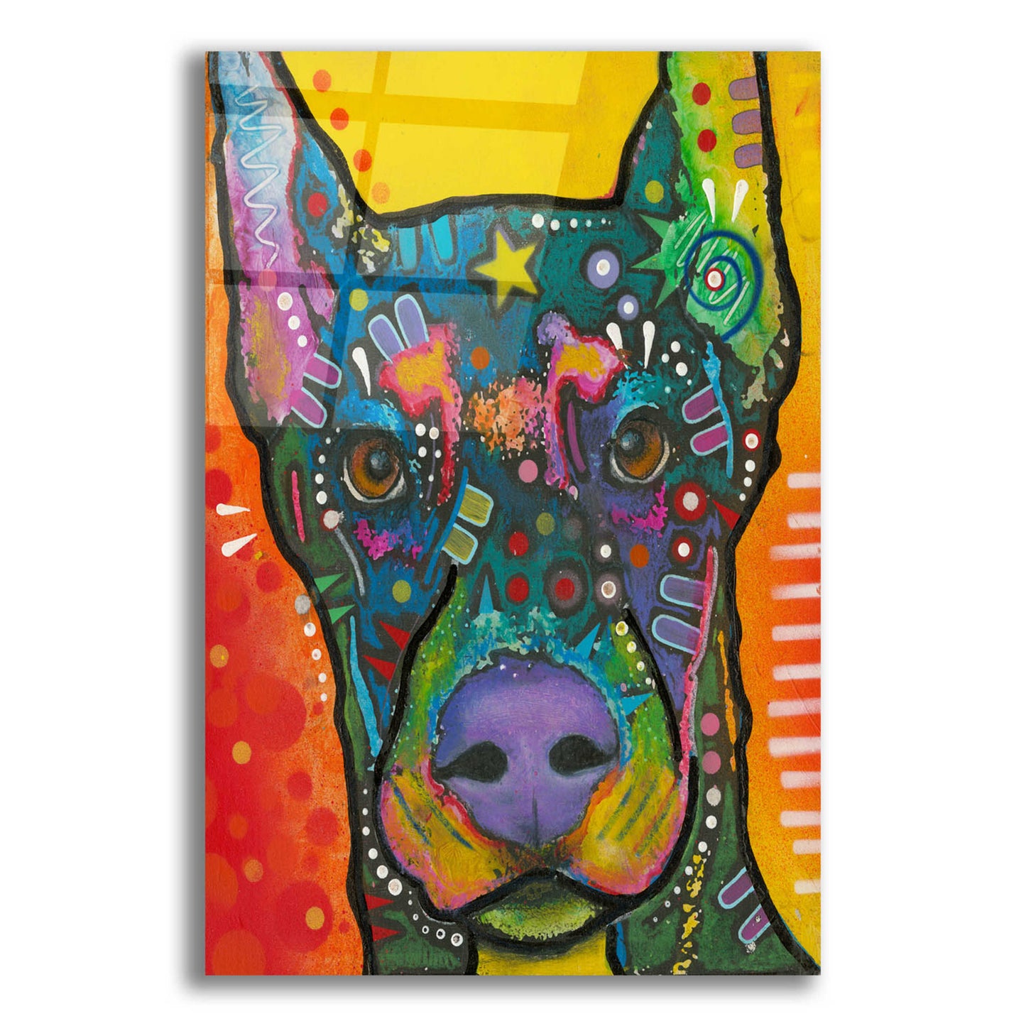 Epic Art 'ears perked' by Dean Russo, Acrylic Glass Wall Art,12x16