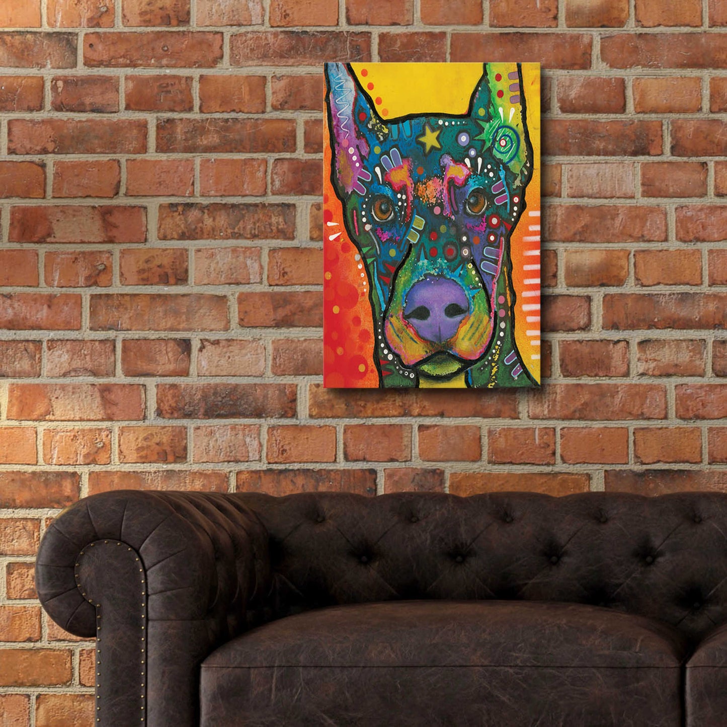 Epic Art 'ears perked' by Dean Russo, Acrylic Glass Wall Art,16x24