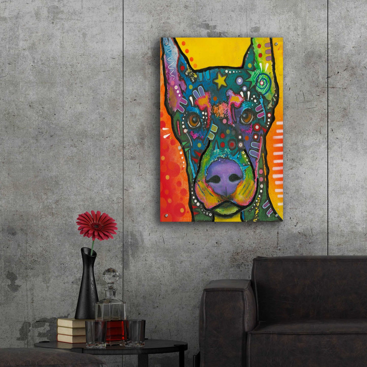 Epic Art 'ears perked' by Dean Russo, Acrylic Glass Wall Art,24x36