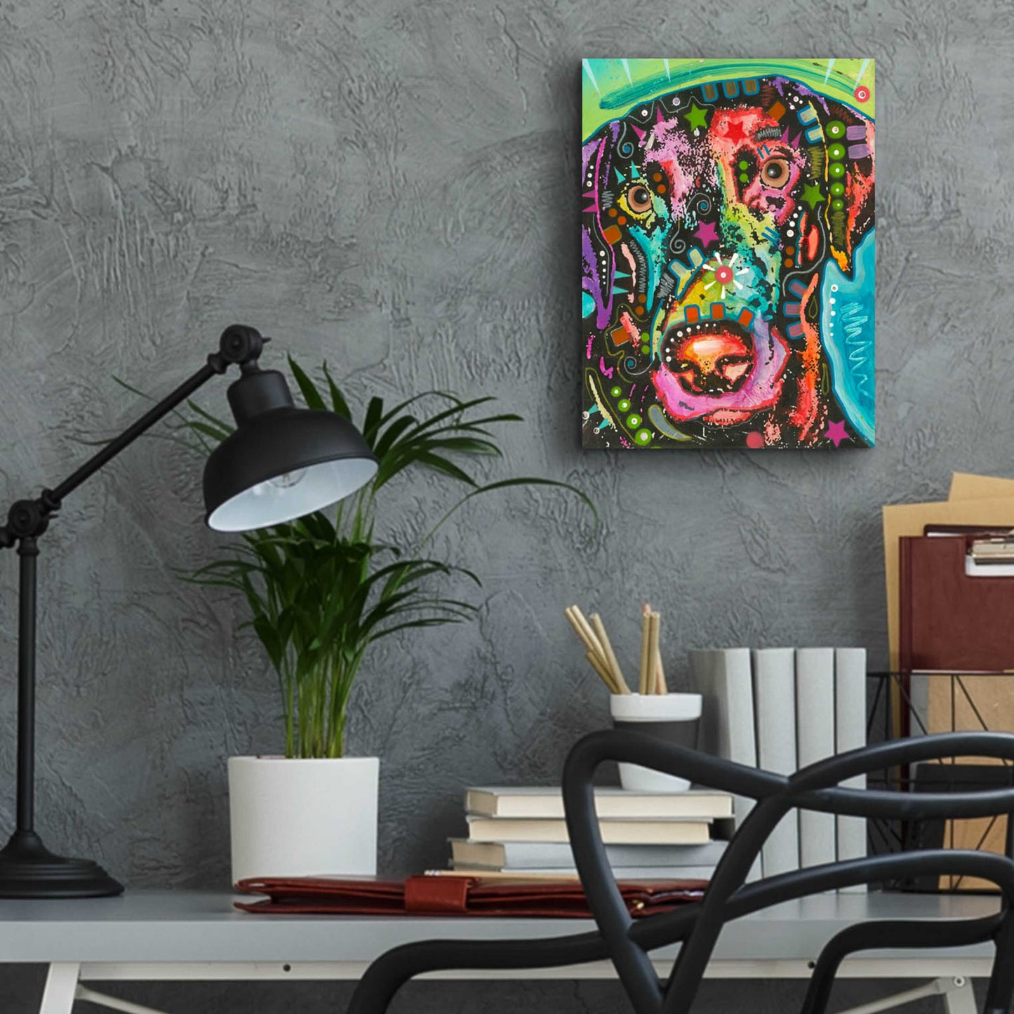 Epic Art 'Psychedelic Lab ' by Dean Russo, Acrylic Glass Wall Art,12x16