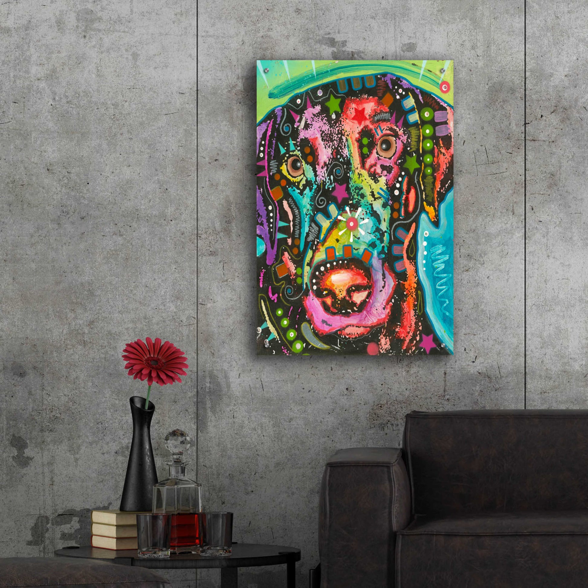 Epic Art 'Psychedelic Lab ' by Dean Russo, Acrylic Glass Wall Art,24x36