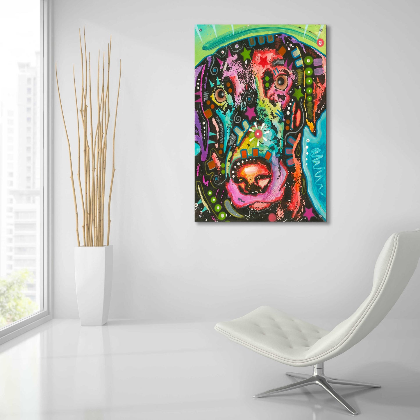 Epic Art 'Psychedelic Lab ' by Dean Russo, Acrylic Glass Wall Art,24x36