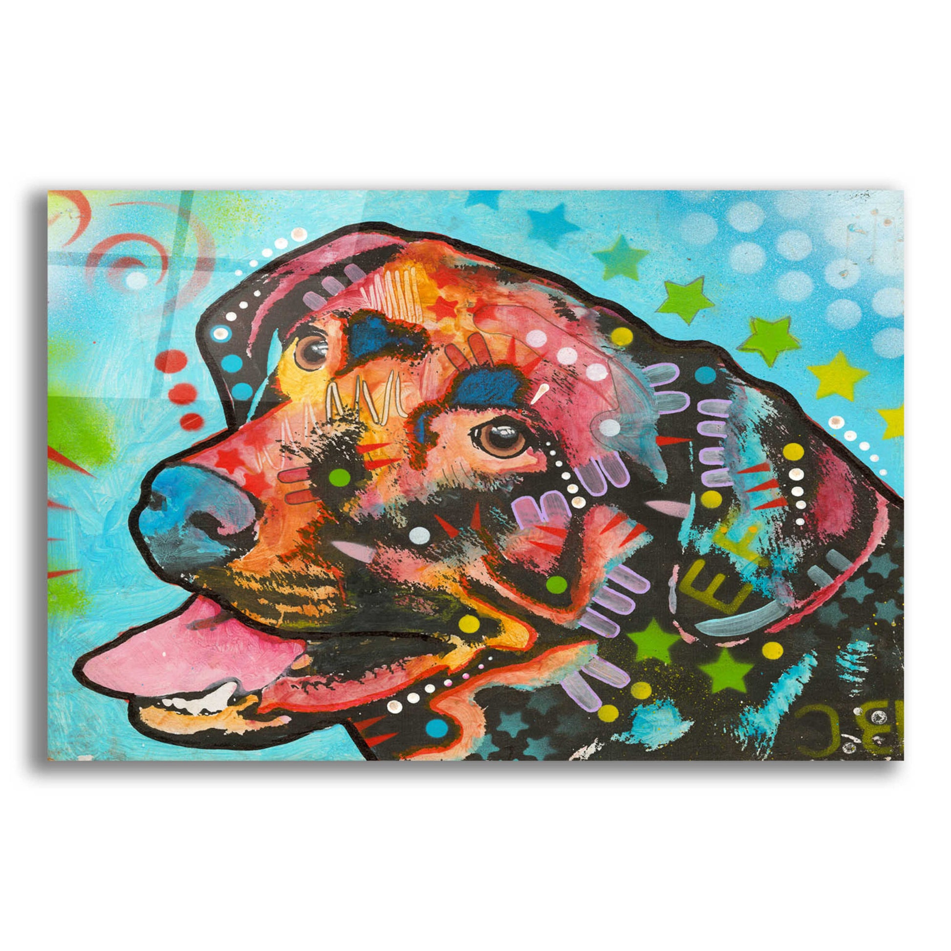 Epic Art 'Love is a bark' by Dean Russo, Acrylic Glass Wall Art,16x12