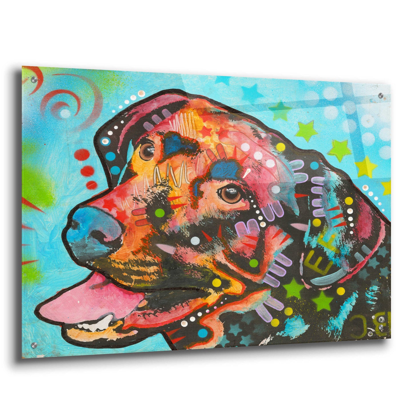 Epic Art 'Love is a bark' by Dean Russo, Acrylic Glass Wall Art,36x24