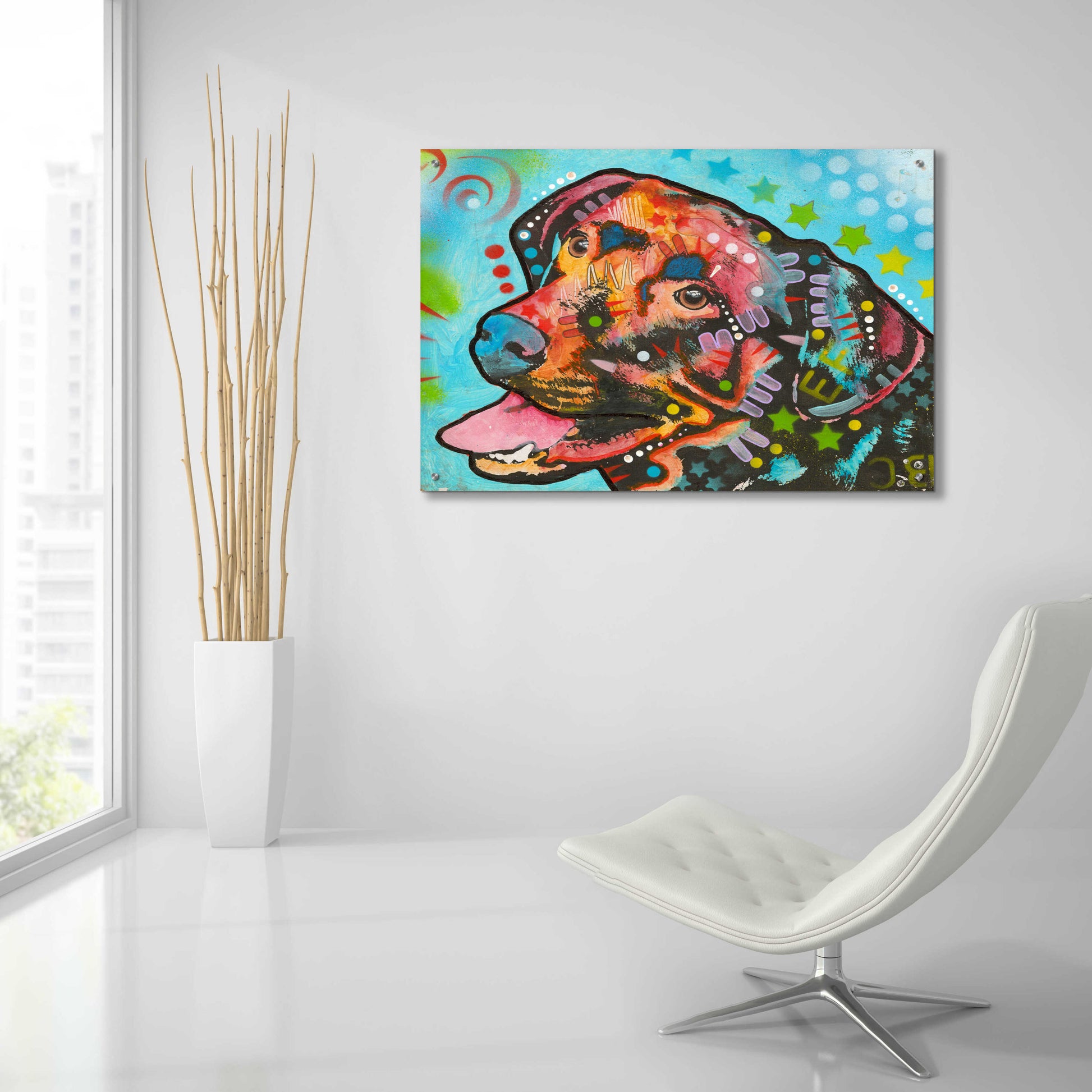 Epic Art 'Love is a bark' by Dean Russo, Acrylic Glass Wall Art,36x24