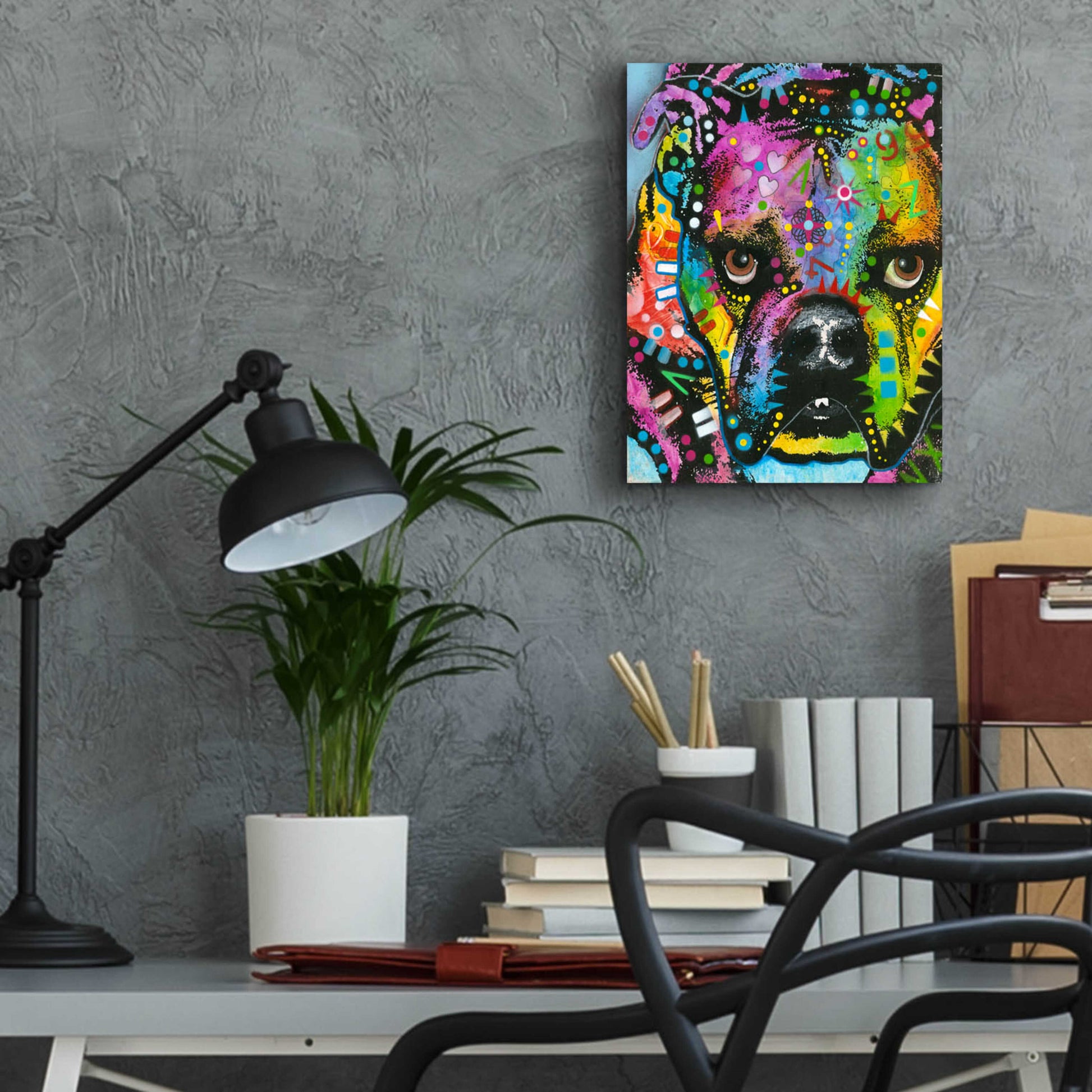 Epic Art 'bully love' by Dean Russo, Acrylic Glass Wall Art,12x16