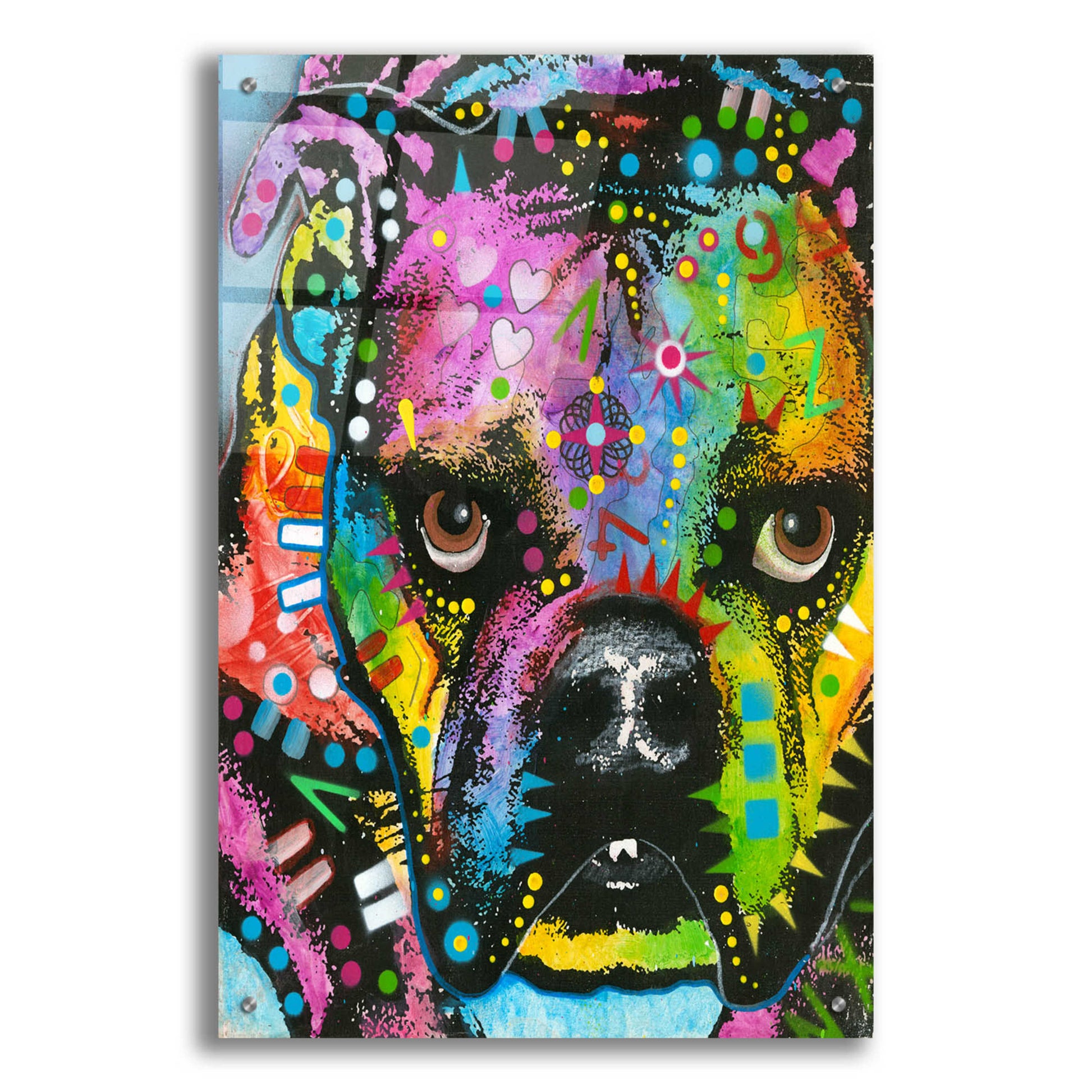 Epic Art 'bully love' by Dean Russo, Acrylic Glass Wall Art,24x36