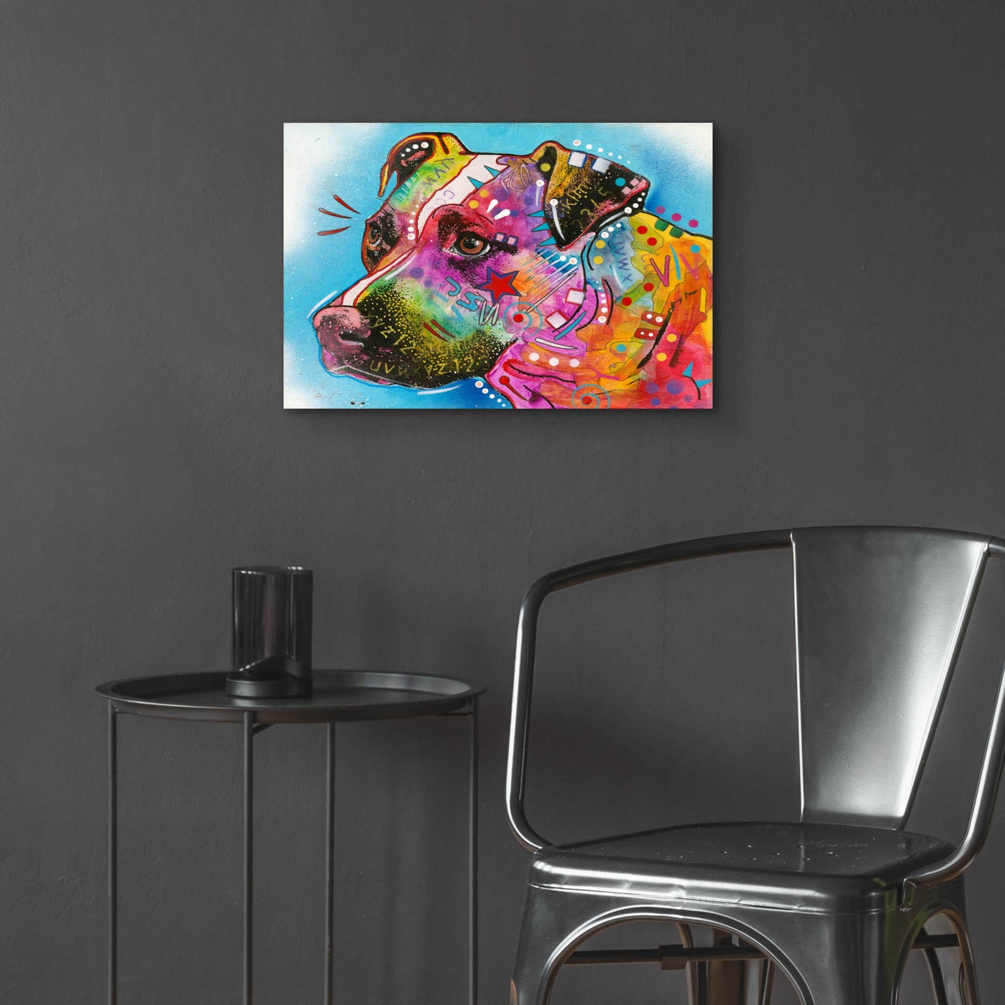 Epic Art 'Pit Bull Star' by Dean Russo, Acrylic Glass Wall Art,24x16