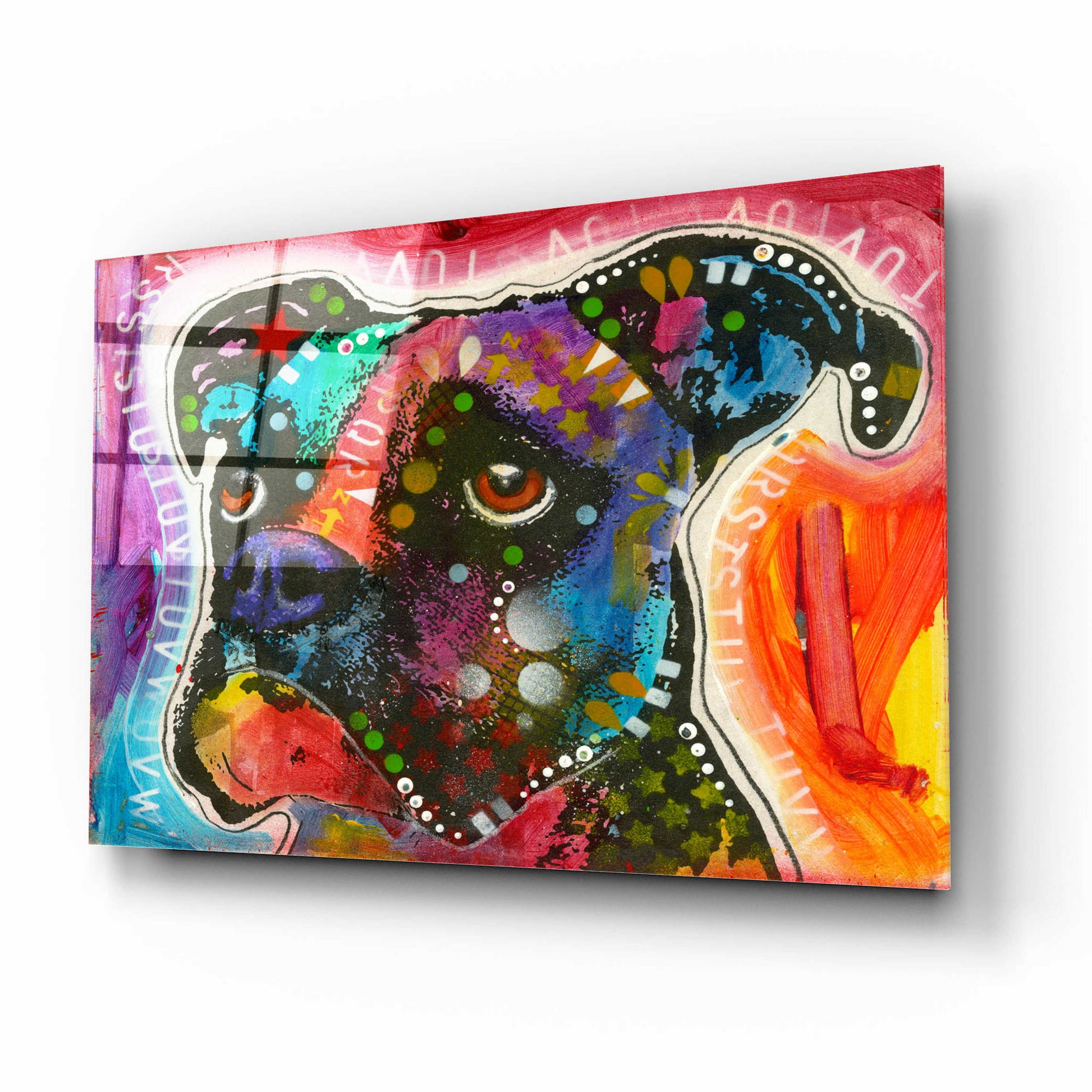 Epic Art 'Pop Boxer' by Dean Russo, Acrylic Glass Wall Art,16x12