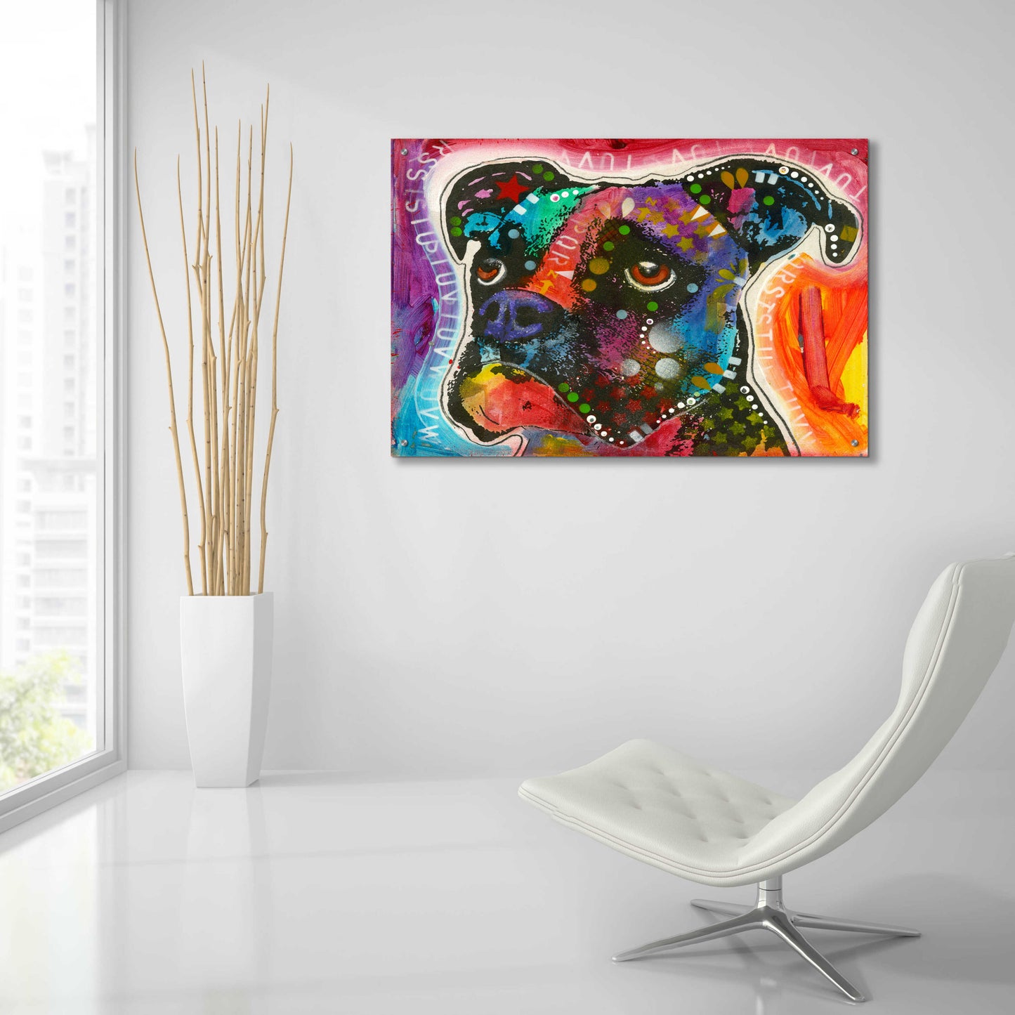 Epic Art 'Pop Boxer' by Dean Russo, Acrylic Glass Wall Art,36x24