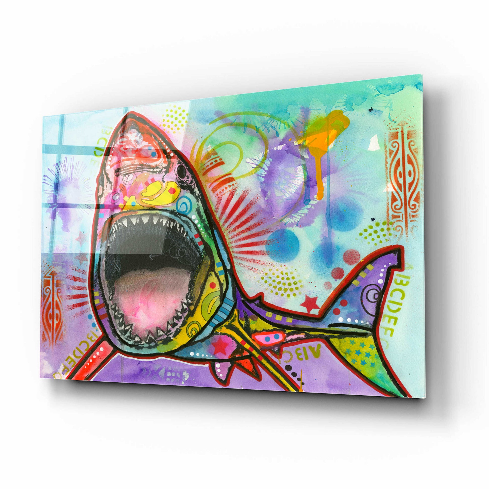 Epic Art 'Shark 1' by Dean Russo, Acrylic Glass Wall Art,16x12