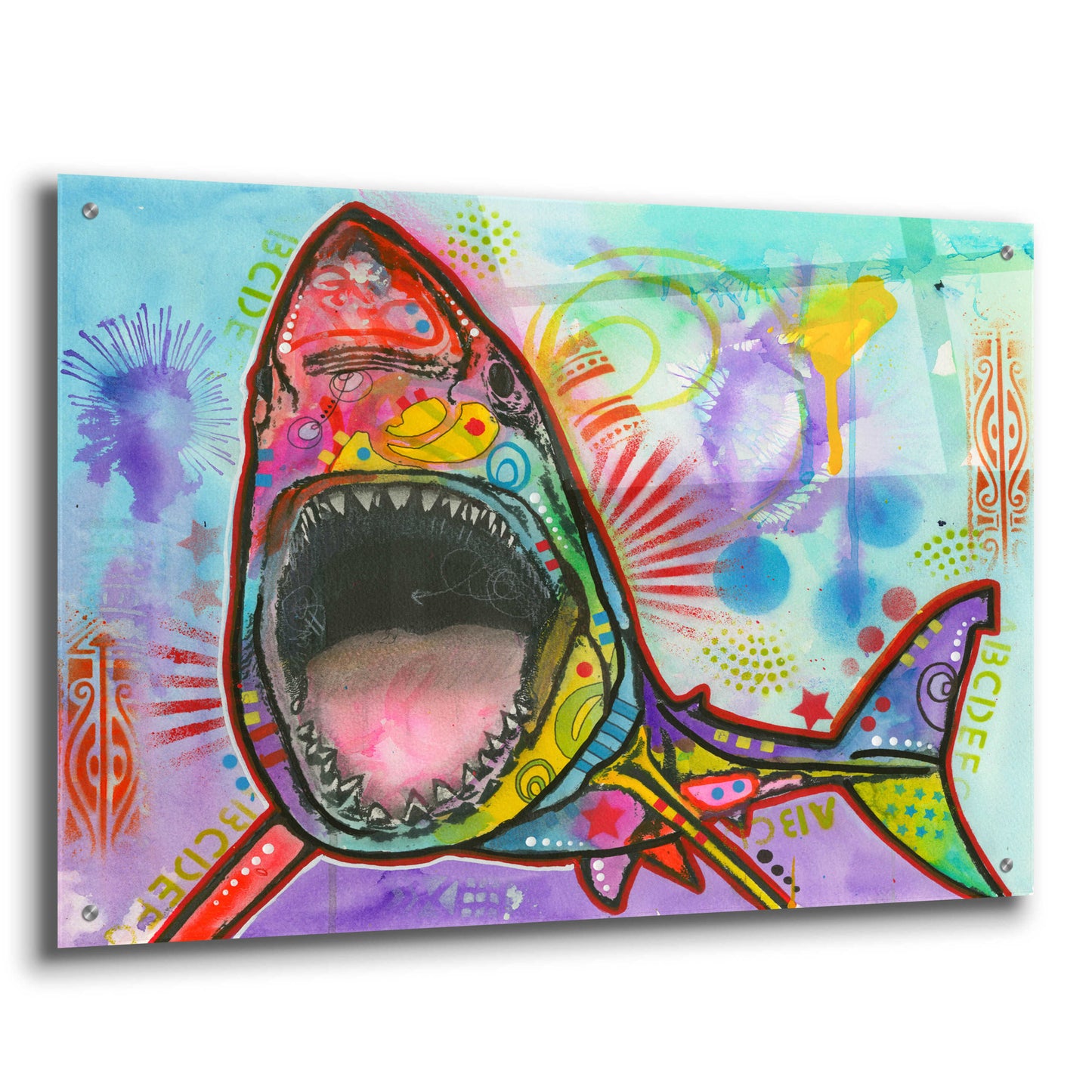 Epic Art 'Shark 1' by Dean Russo, Acrylic Glass Wall Art,36x24