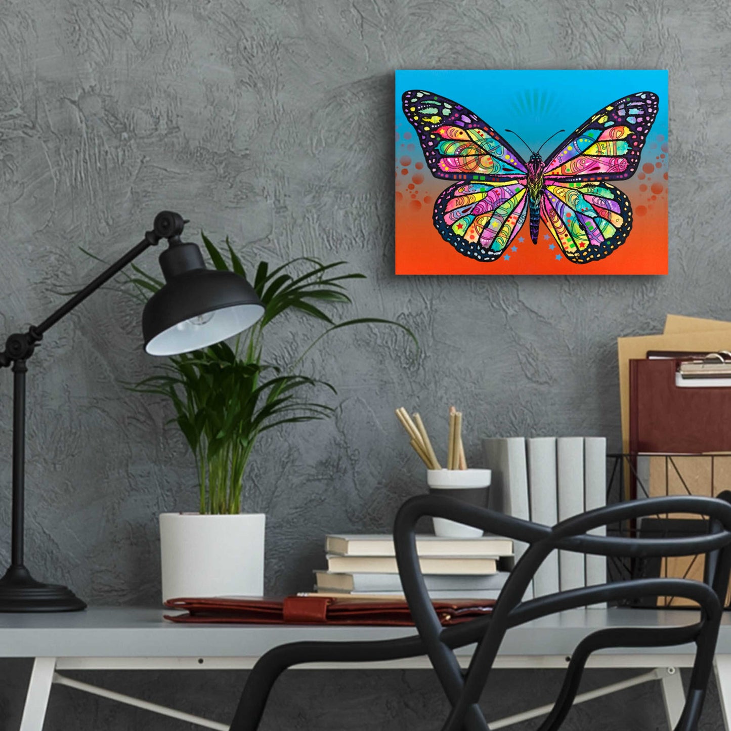 Epic Art 'Butterfly' by Dean Russo, Acrylic Glass Wall Art,16x12