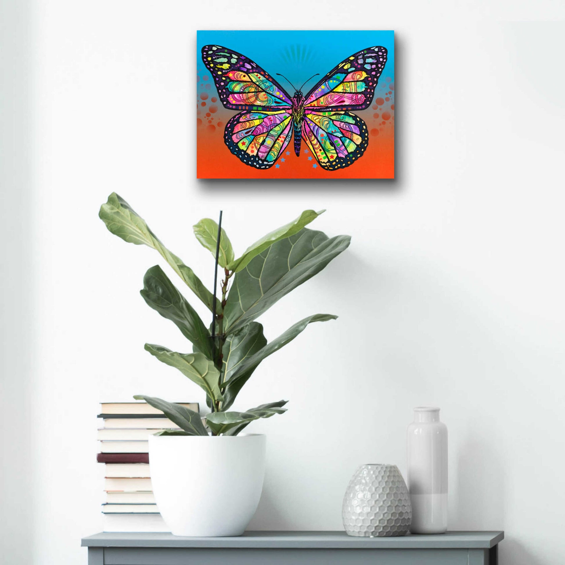 Epic Art 'Butterfly' by Dean Russo, Acrylic Glass Wall Art,16x12