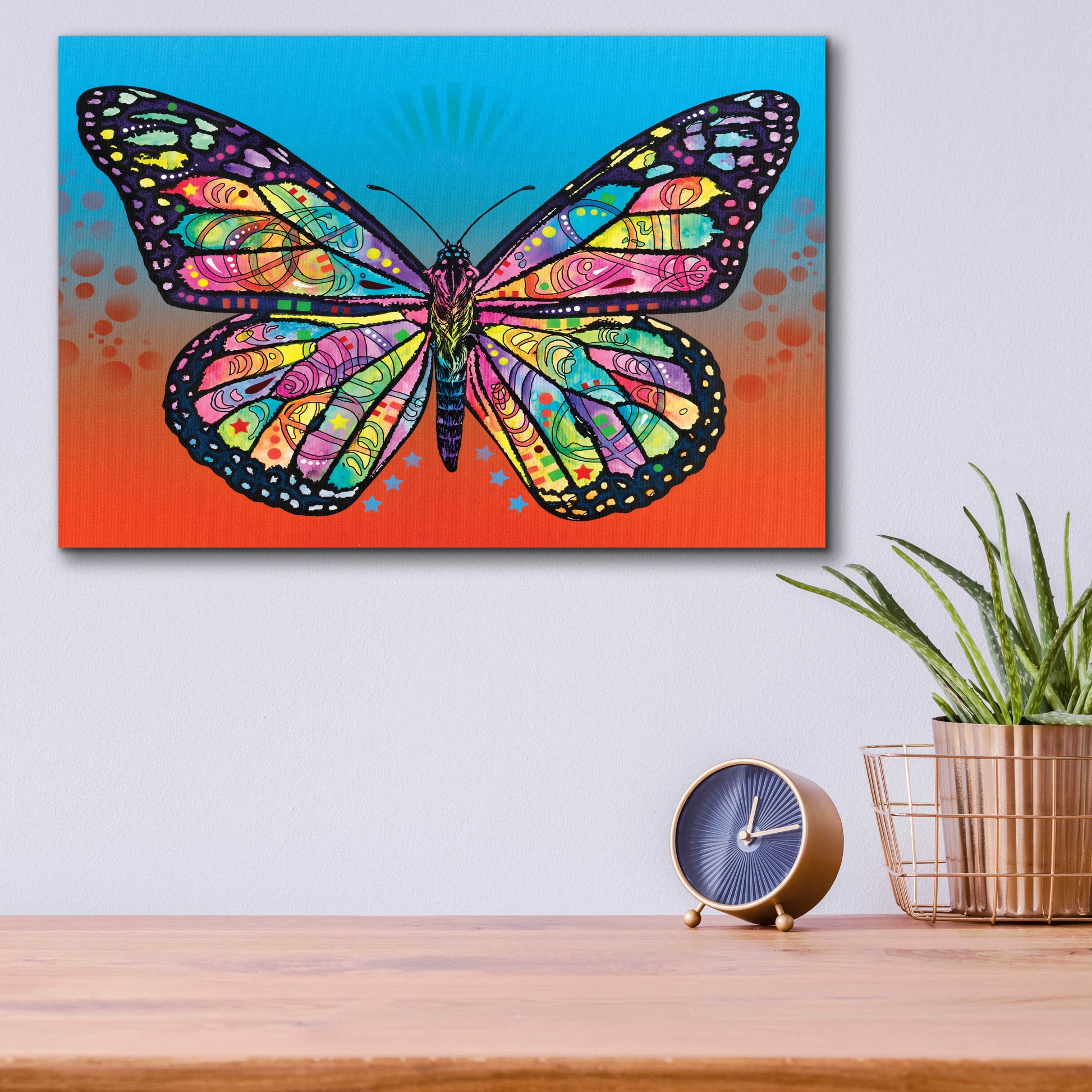 Epic Art 'Butterfly' by Dean Russo, Acrylic Glass Wall Art,16x12