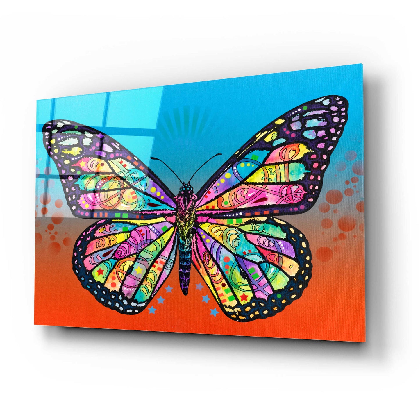 Epic Art 'Butterfly' by Dean Russo, Acrylic Glass Wall Art,24x16