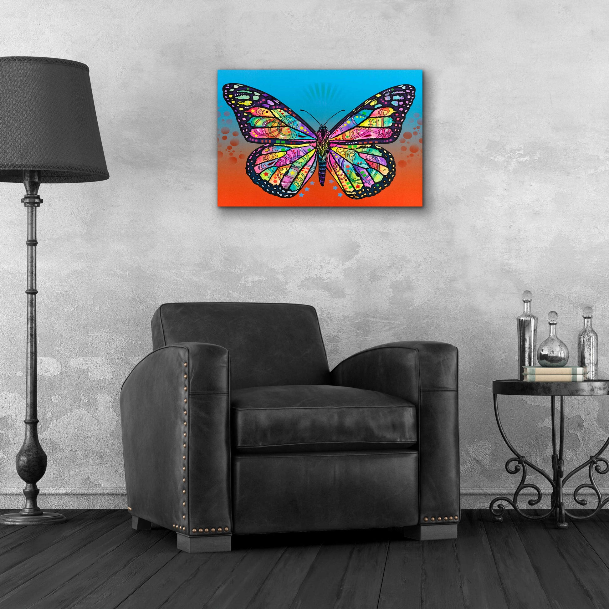 Epic Art 'Butterfly' by Dean Russo, Acrylic Glass Wall Art,24x16