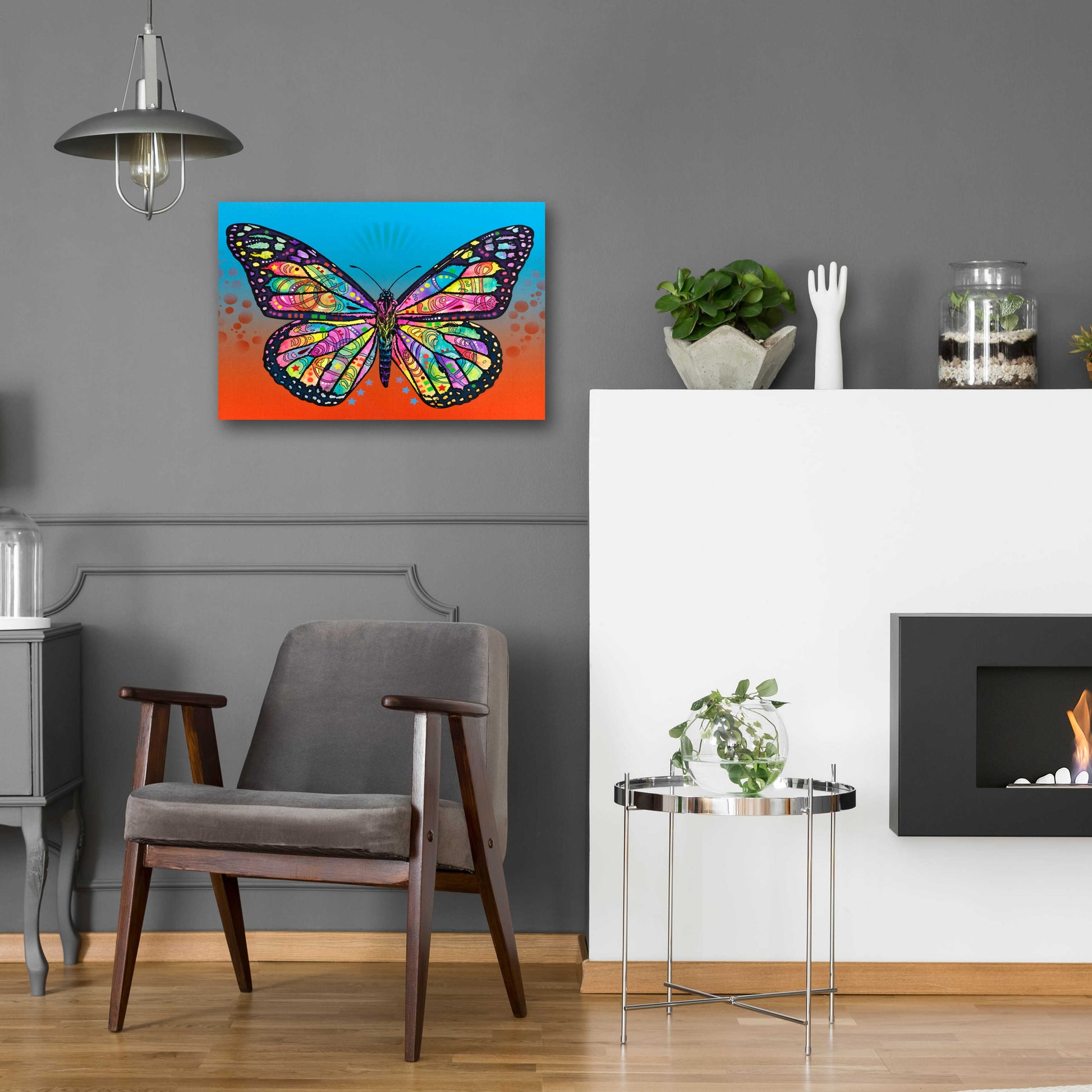 Epic Art 'Butterfly' by Dean Russo, Acrylic Glass Wall Art,24x16