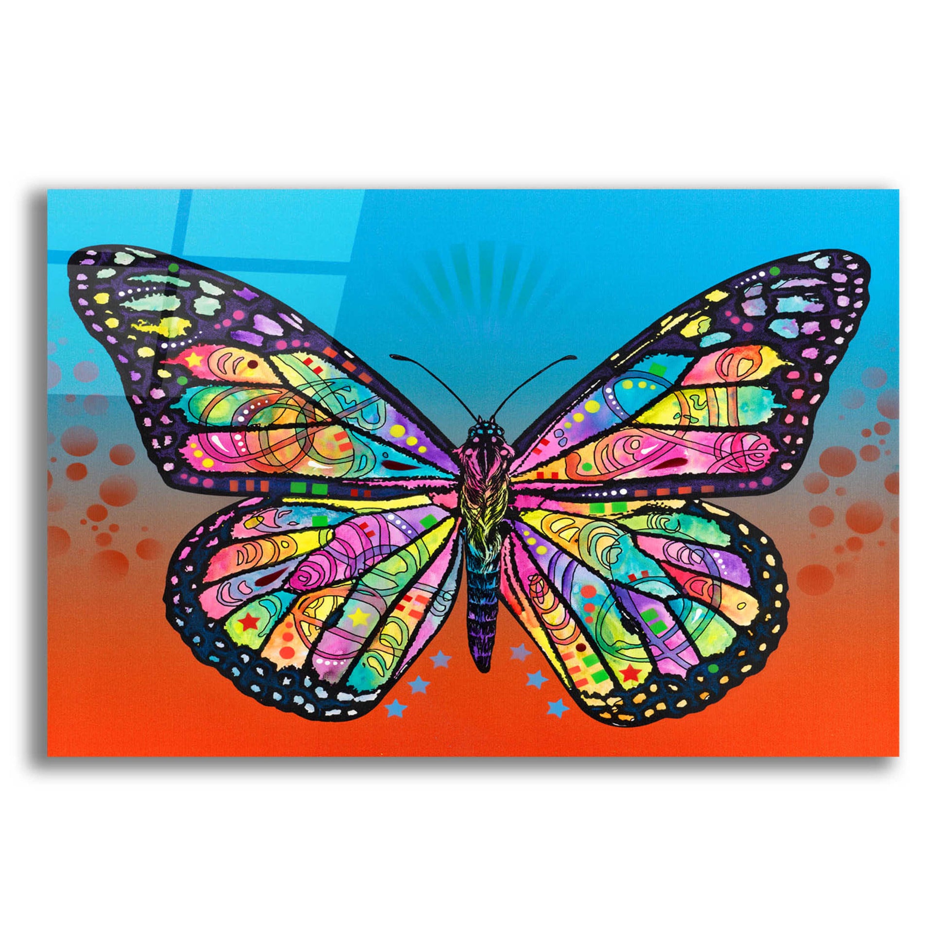 Epic Art 'Butterfly' by Dean Russo, Acrylic Glass Wall Art,24x16