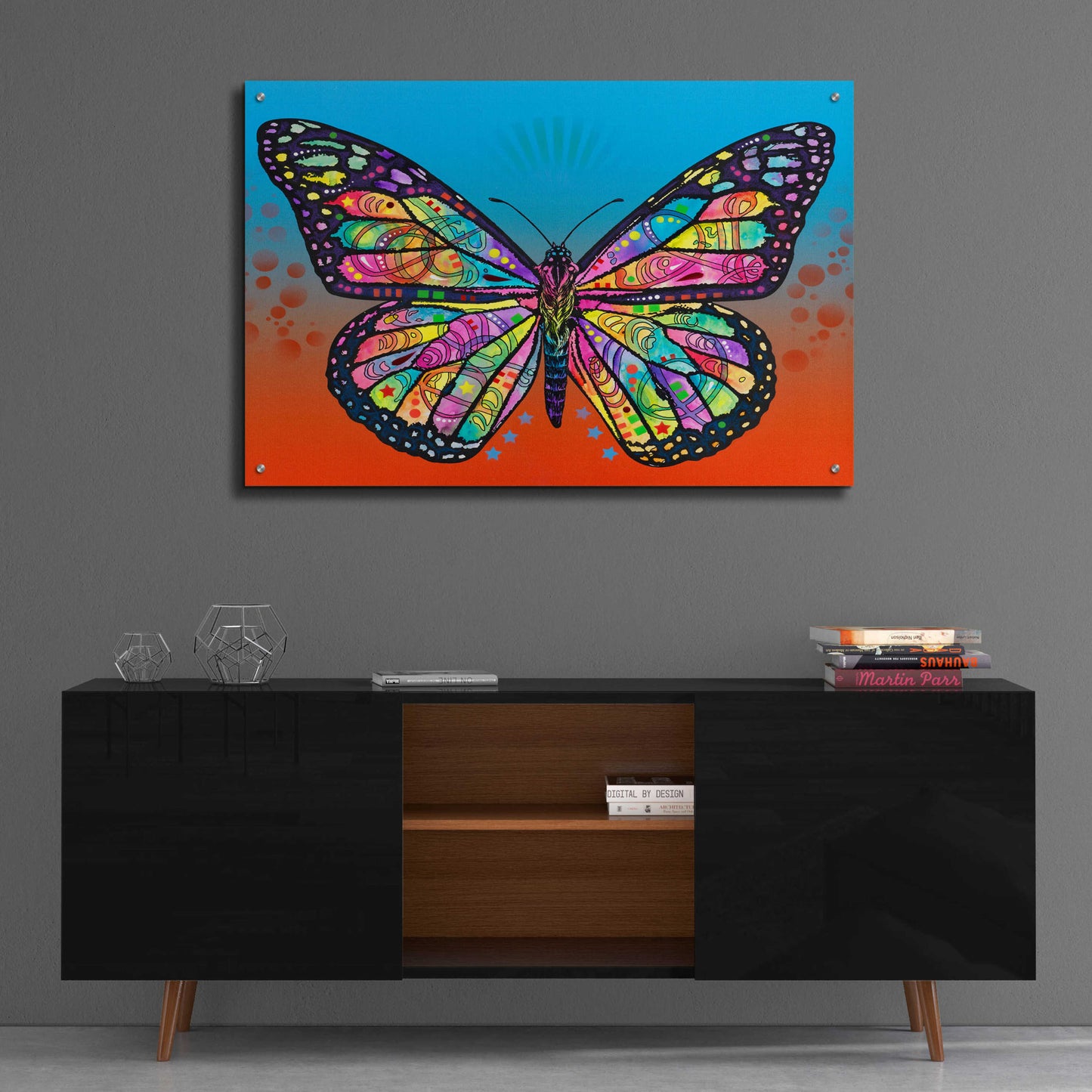 Epic Art 'Butterfly' by Dean Russo, Acrylic Glass Wall Art,36x24