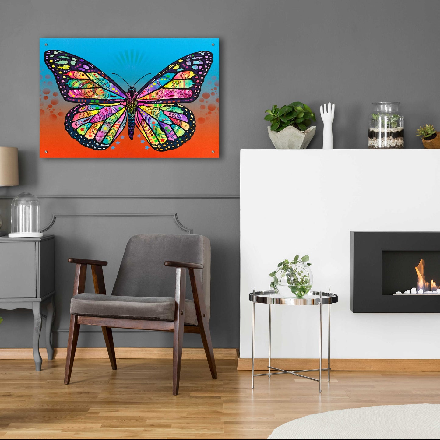 Epic Art 'Butterfly' by Dean Russo, Acrylic Glass Wall Art,36x24