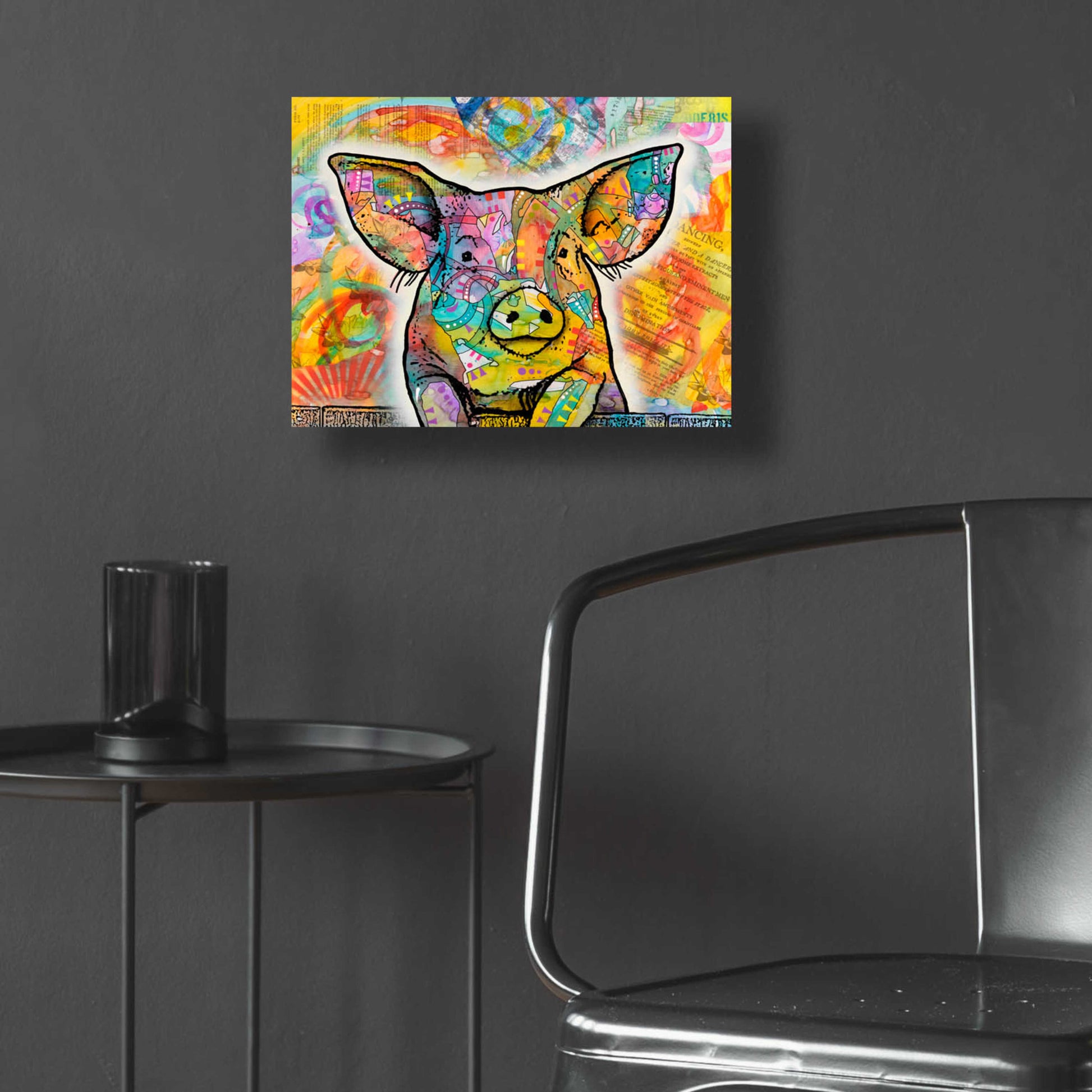 Epic Art 'The Pig' by Dean Russo, Acrylic Glass Wall Art,16x12