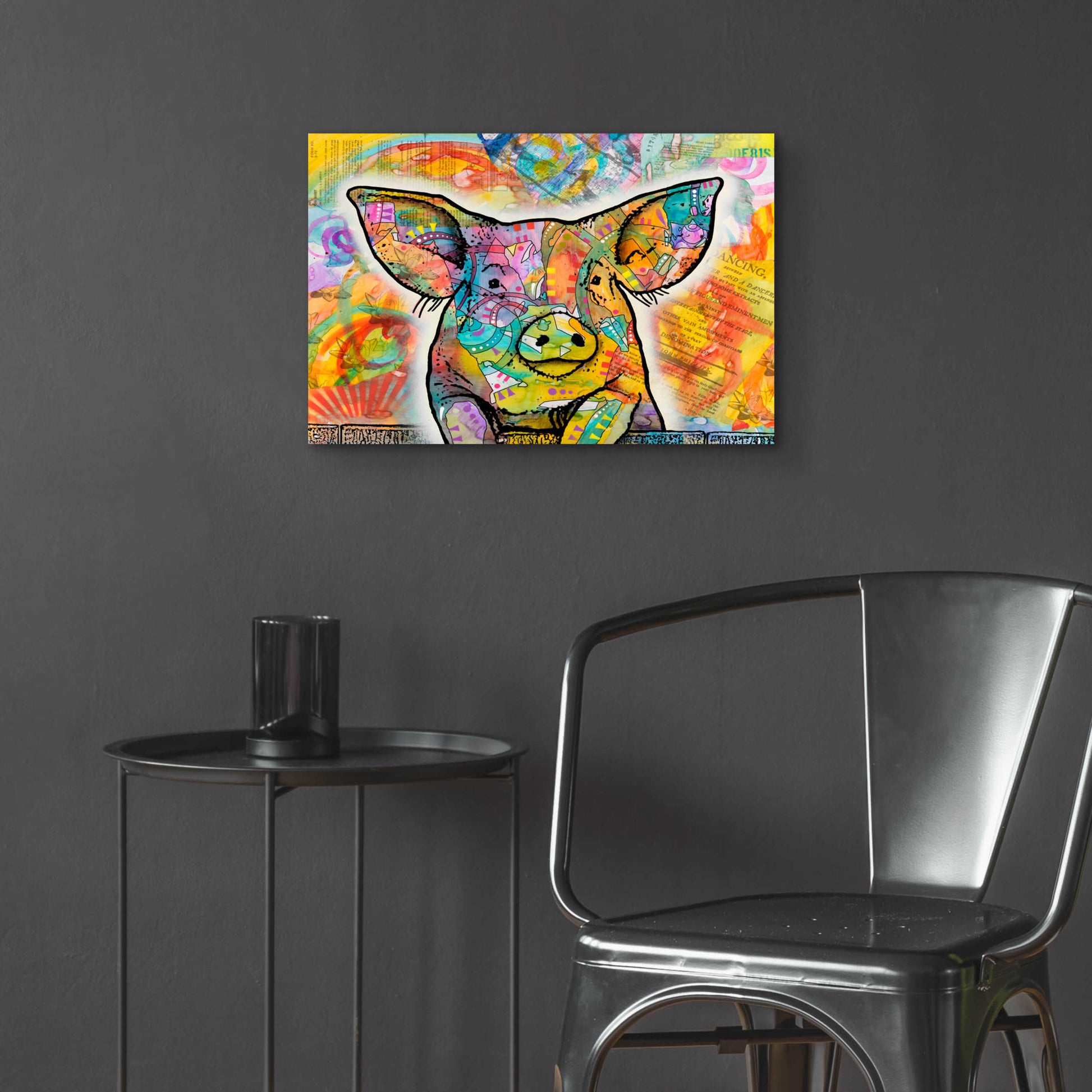 Epic Art 'The Pig' by Dean Russo, Acrylic Glass Wall Art,24x16