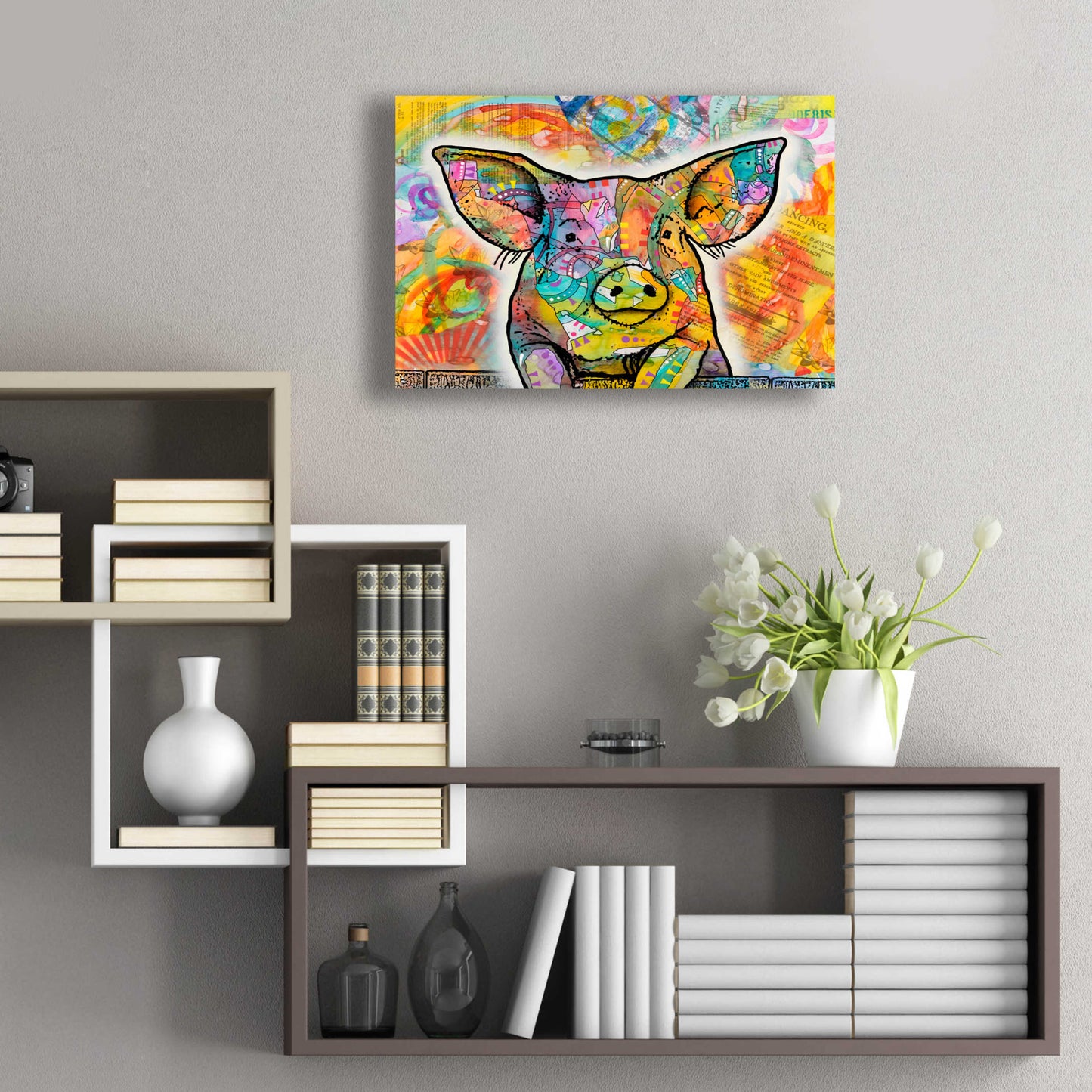 Epic Art 'The Pig' by Dean Russo, Acrylic Glass Wall Art,24x16