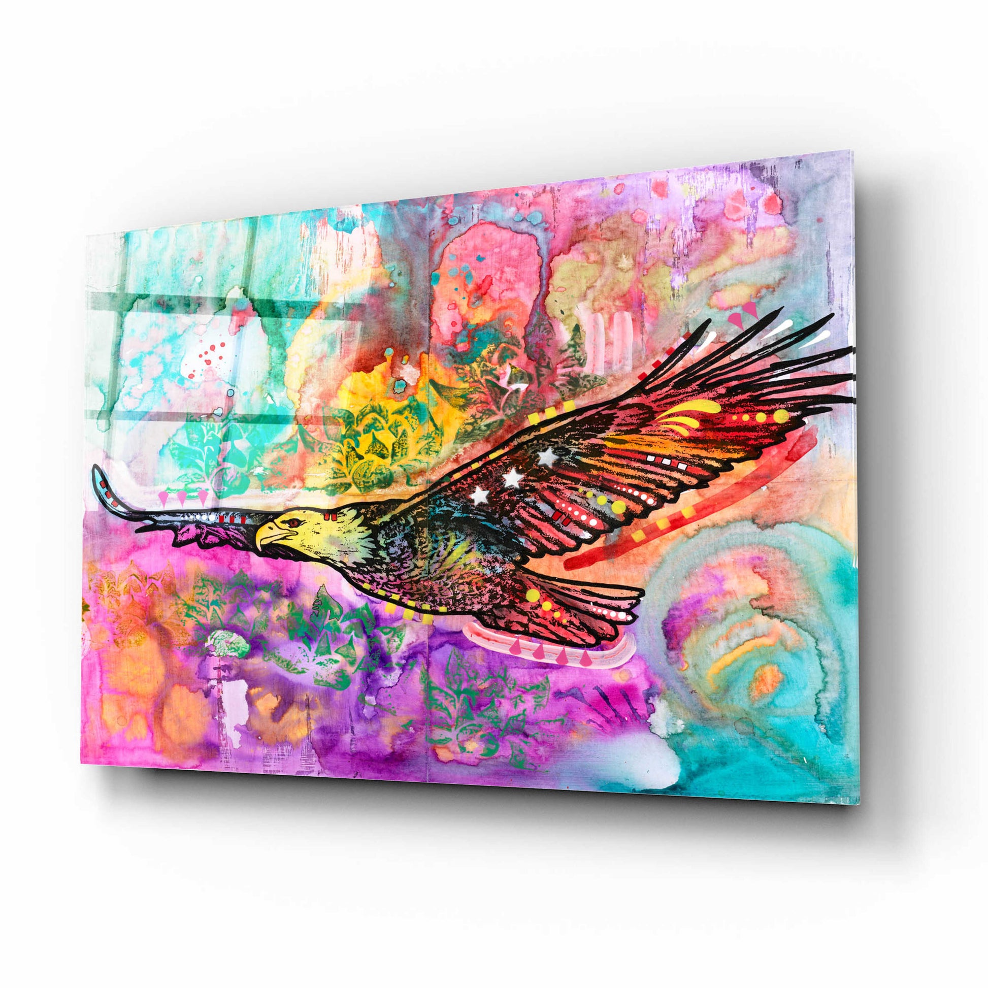 Epic Art 'Sacred Eagle' by Dean Russo, Acrylic Glass Wall Art,16x12