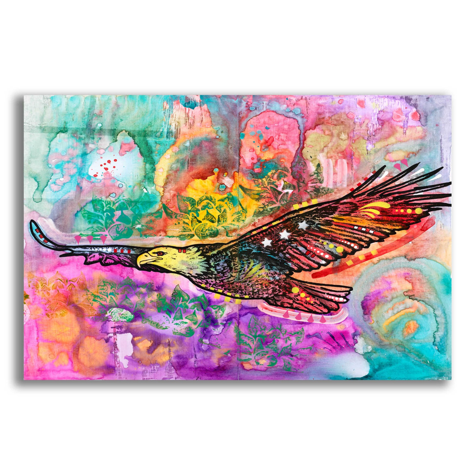 Epic Art 'Sacred Eagle' by Dean Russo, Acrylic Glass Wall Art,16x12