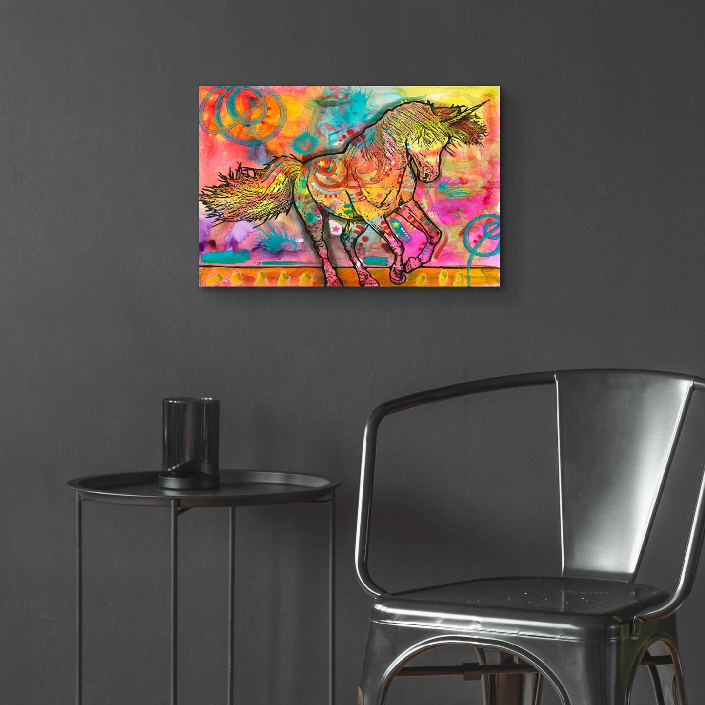 Epic Art 'Unicorn of Love' by Dean Russo, Acrylic Glass Wall Art,24x16